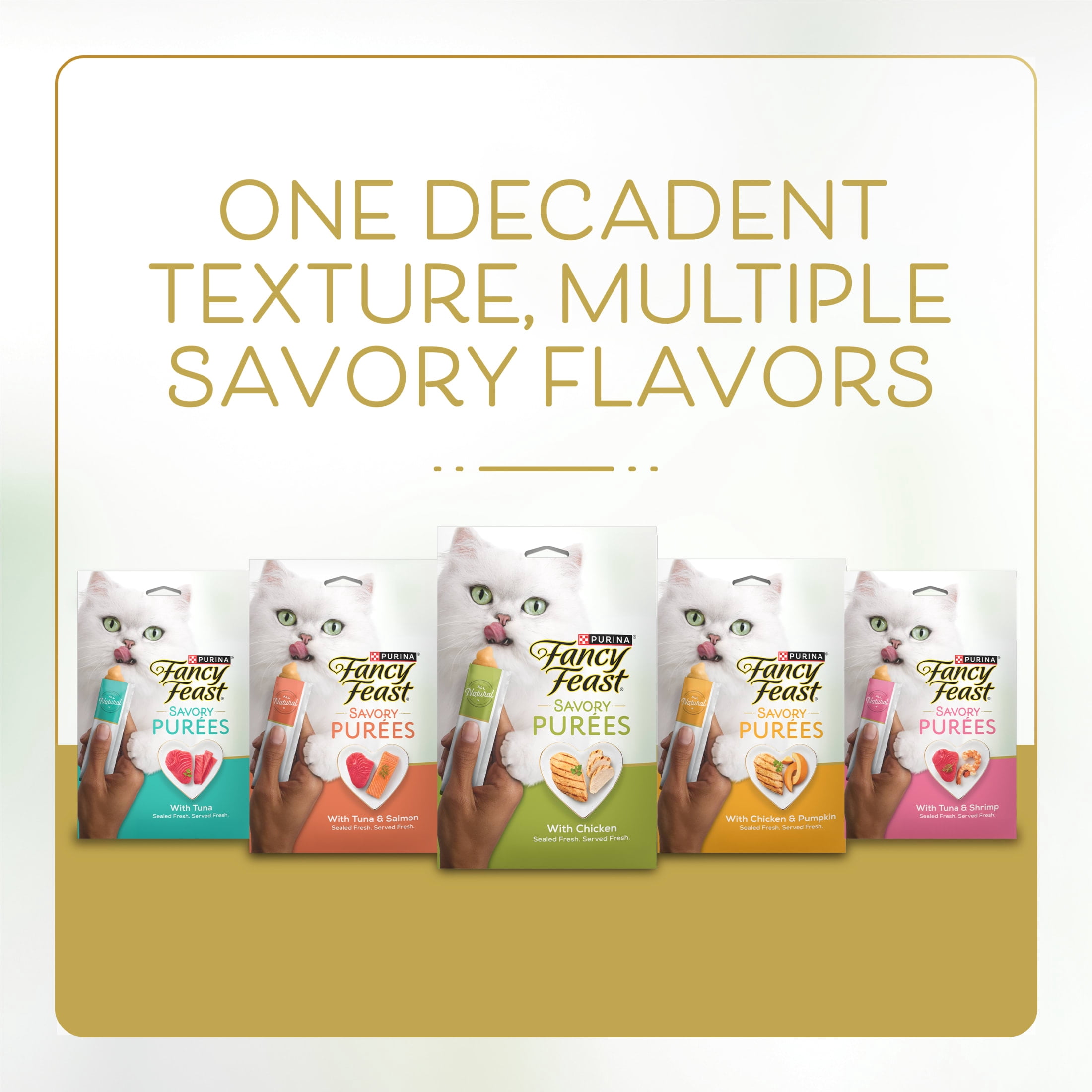 Purina Fancy Feast Savory Purees Tuna Lickable Cat Treats (6 Pack, 1.4 oz) 8qcsf