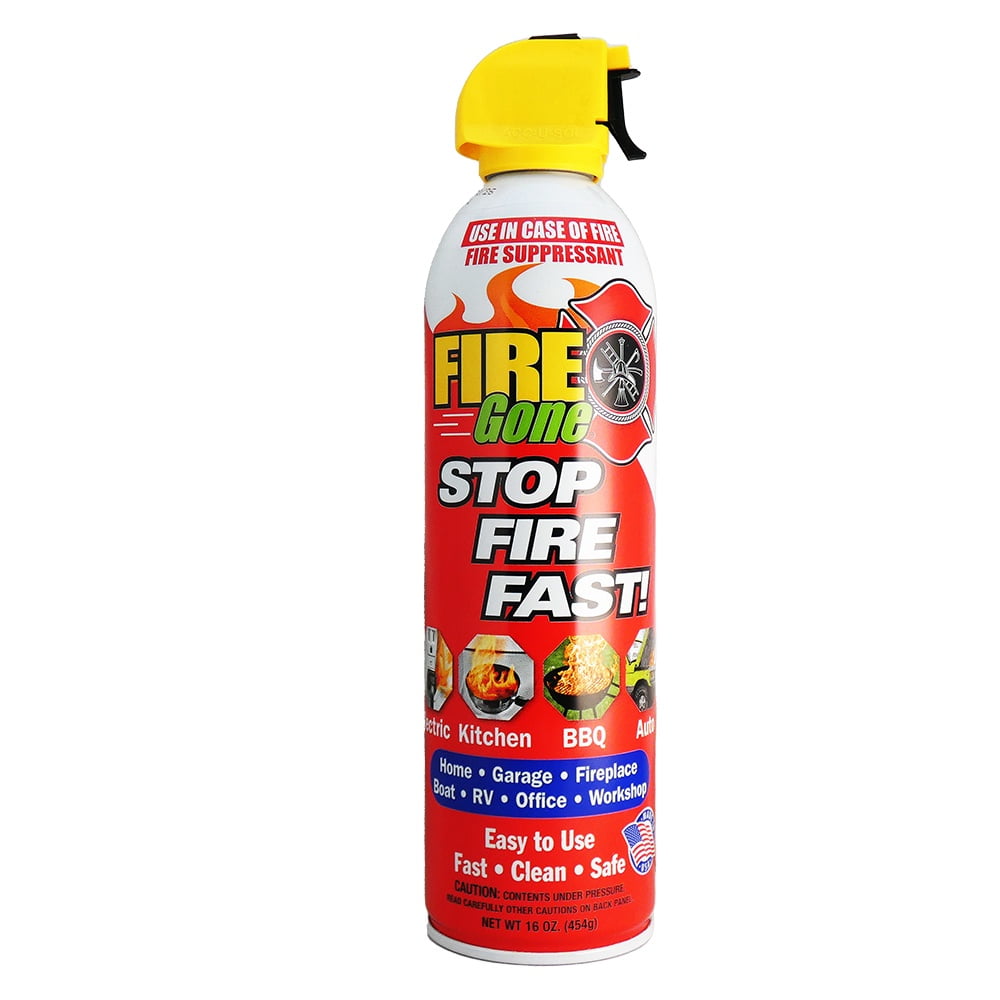 Fire Gone Fire Extinguishing Spray for Kitchen and Household Safety (16 oz) 443sd