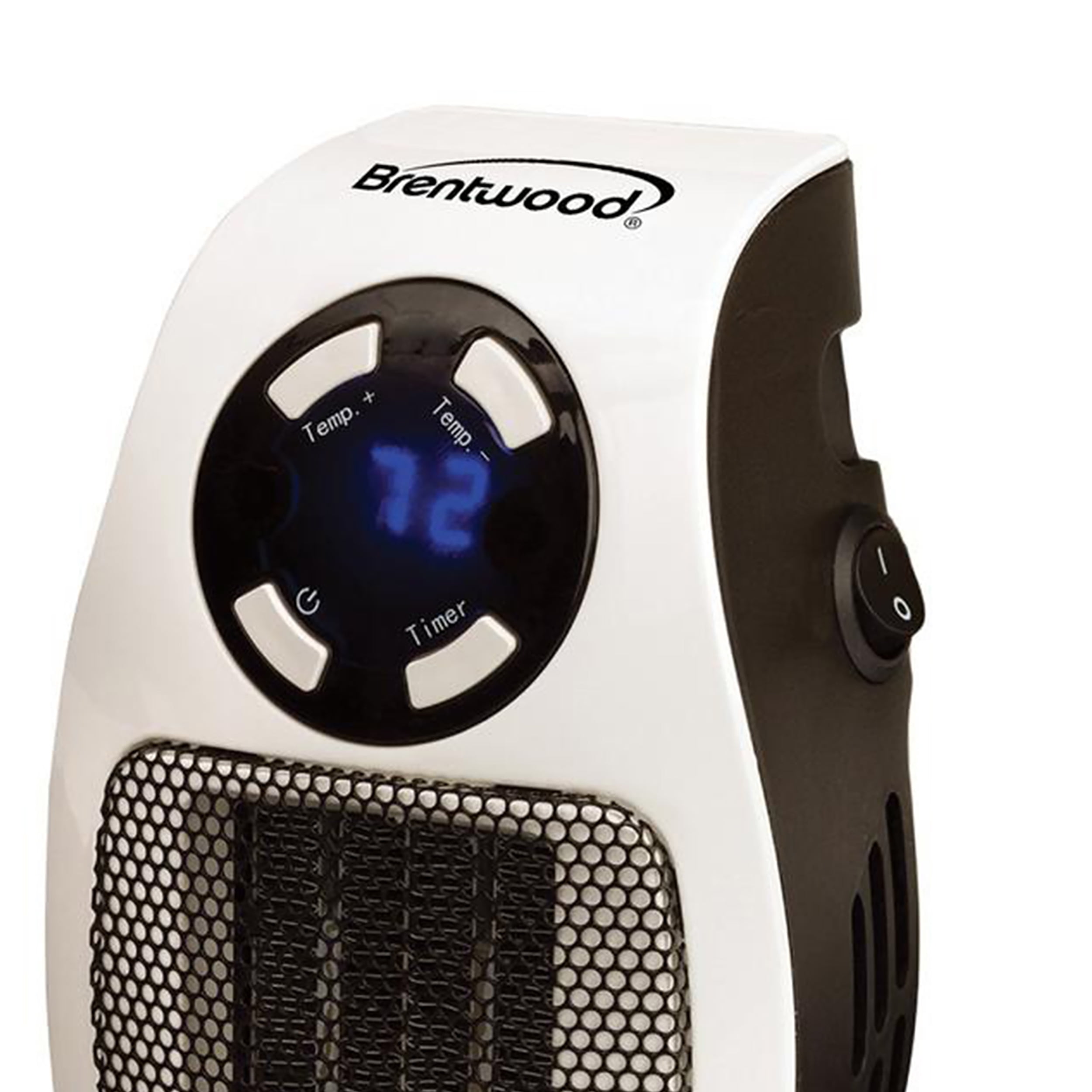 Brentwood H-C350W Personal Space Heater, Compact Plug-In Wall Outlet Design (White, 350 Watts) h8te6