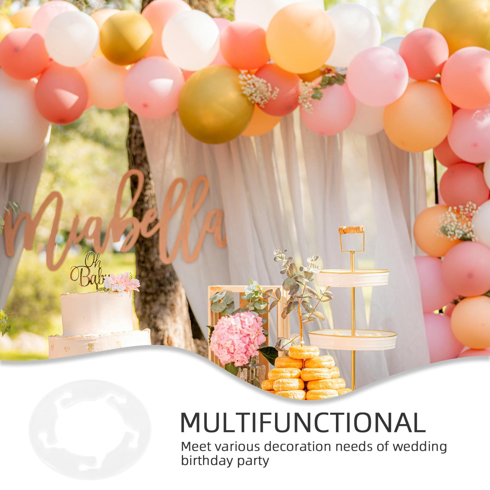 GOOHOCHY Balloon Arch Clip Kit for Wedding and Party Decoration (Clear, 100 Pack) ecldd