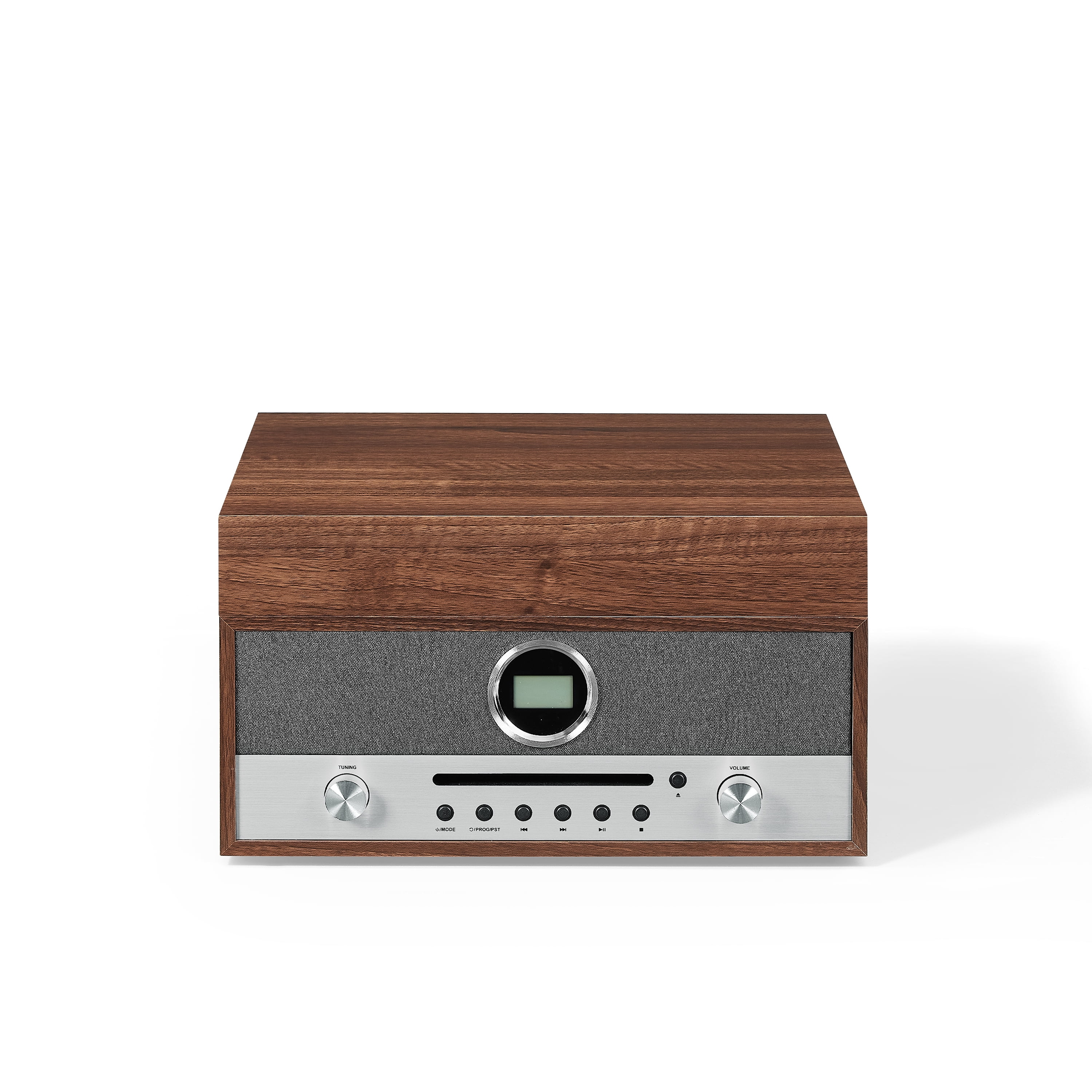 Crosley Nash 7-in-1 Record Player with Bluetooth (Wood, 17.5 in x 13.5 in x 9.5 in) 70vlu