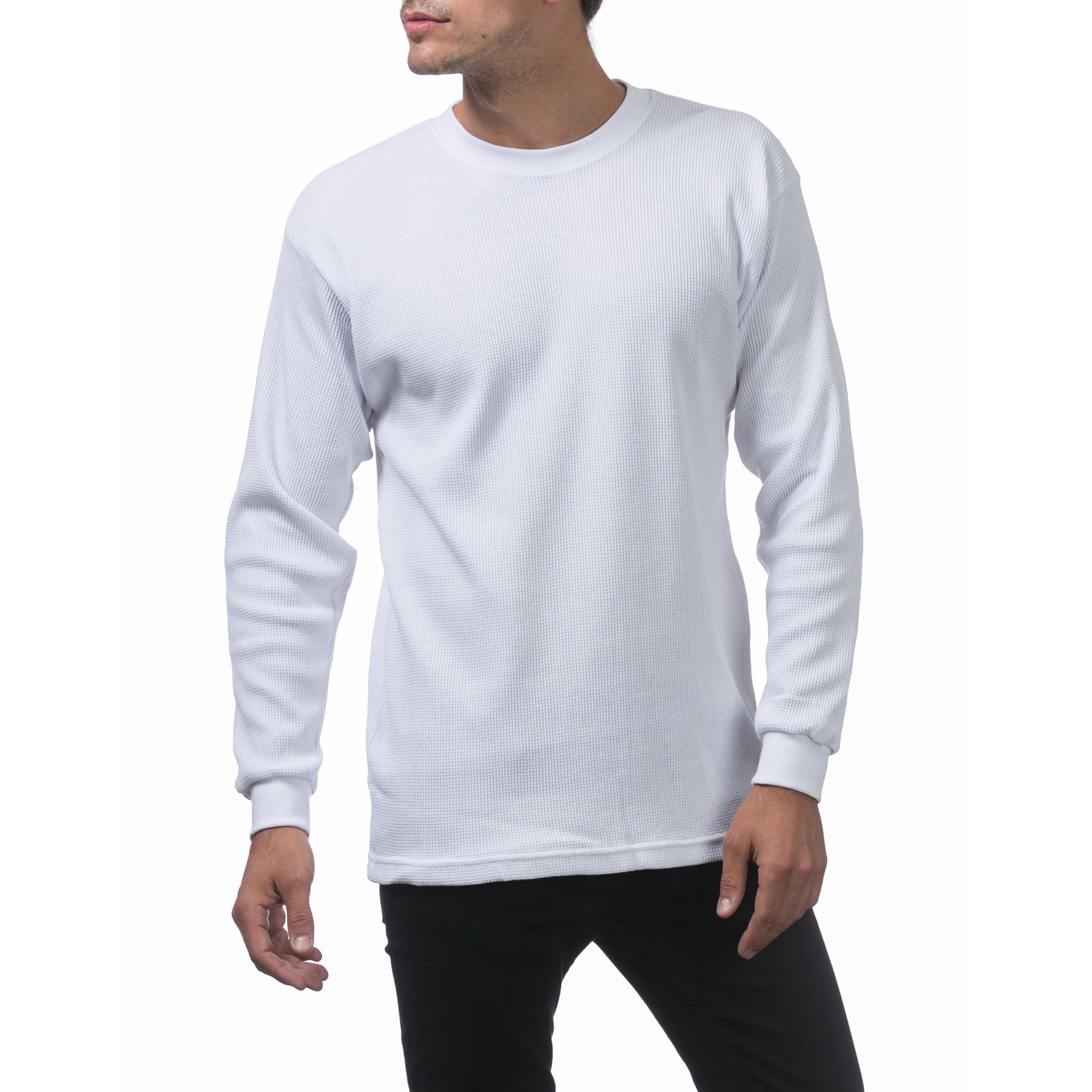 Pro Club Men's Heavyweight Cotton Long Sleeve Thermal Shirt (White, Small) 86ela