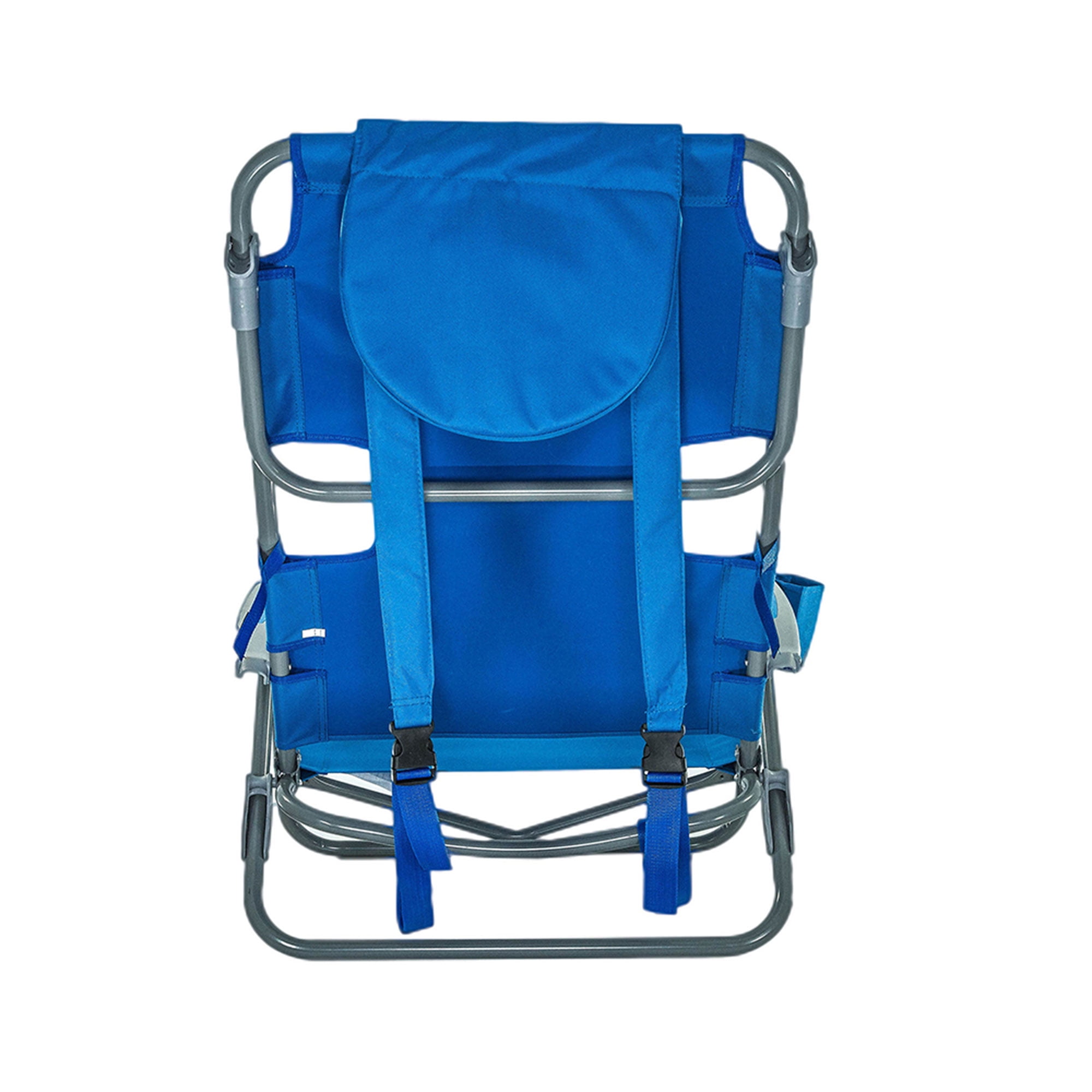 Ostrich On-Your-Back Outdoor Reclining Beach Chair with Face Cavity (Blue, 46 x 24 x 33 in) fw156