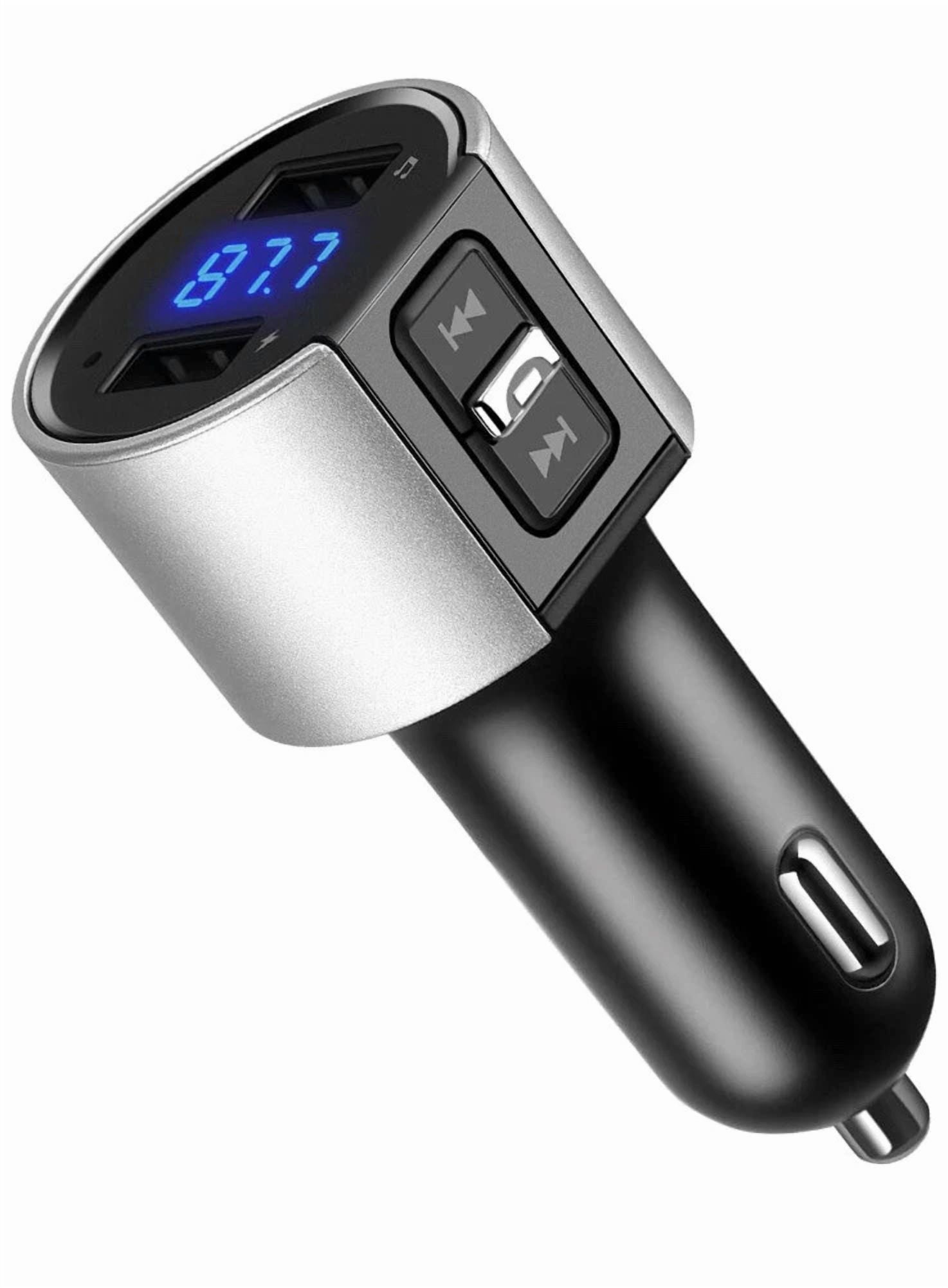Rhea Bluetooth FM Transmitter Radio Adapter (Hands-Free Car Kit, Dual USB Charger) 8iuv6