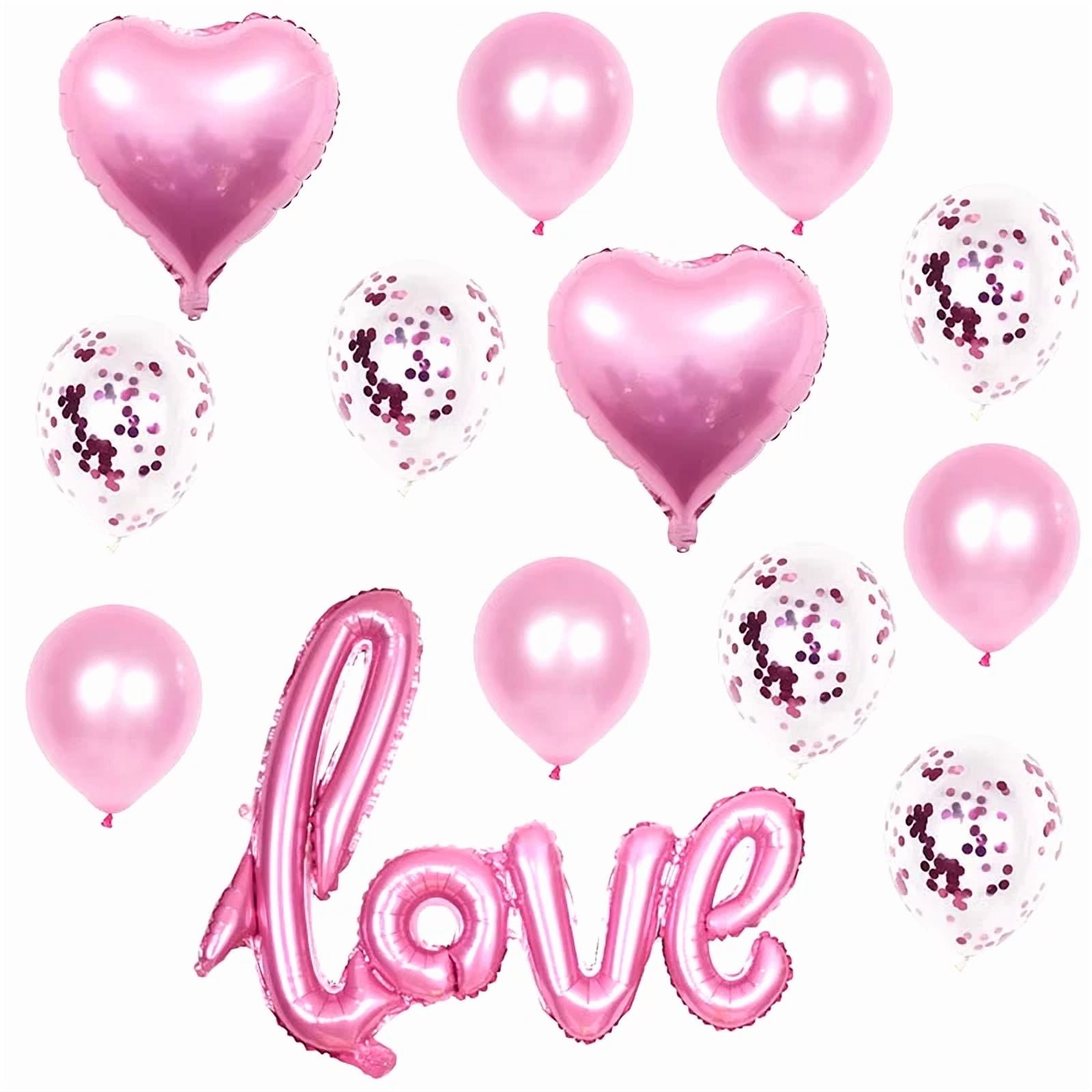 VAULT Love Foil Balloons (Pink, 13 Pc Set) ktcwm