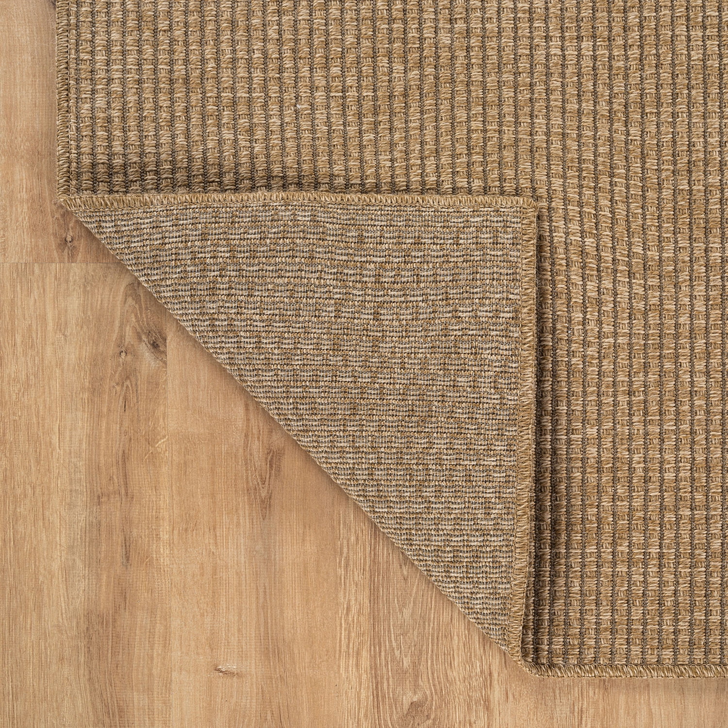 CAMILSON Indoor Outdoor Farmhouse Area Rug, Durable Polypropylene Woven Floor Mat (Natural, 5 ft x 7 ft) w2w6w