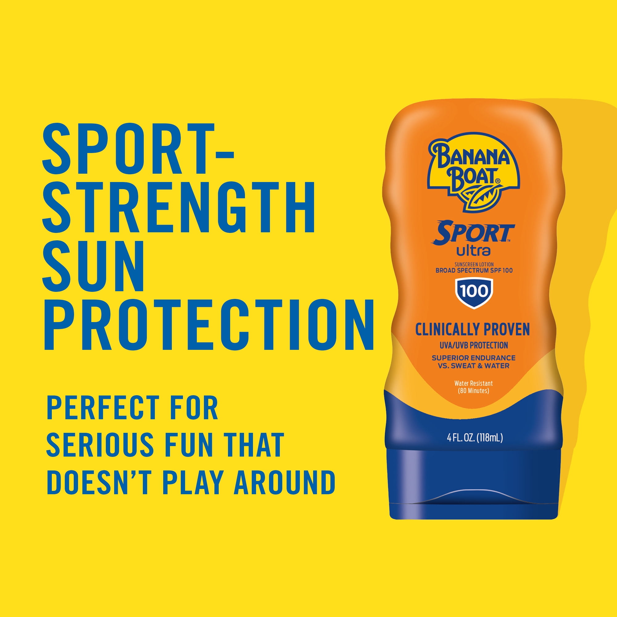 Banana Boat Sport Ultra Sunscreen Lotion Broad Spectrum SPF 100 (White, 4 fl oz) bfsec