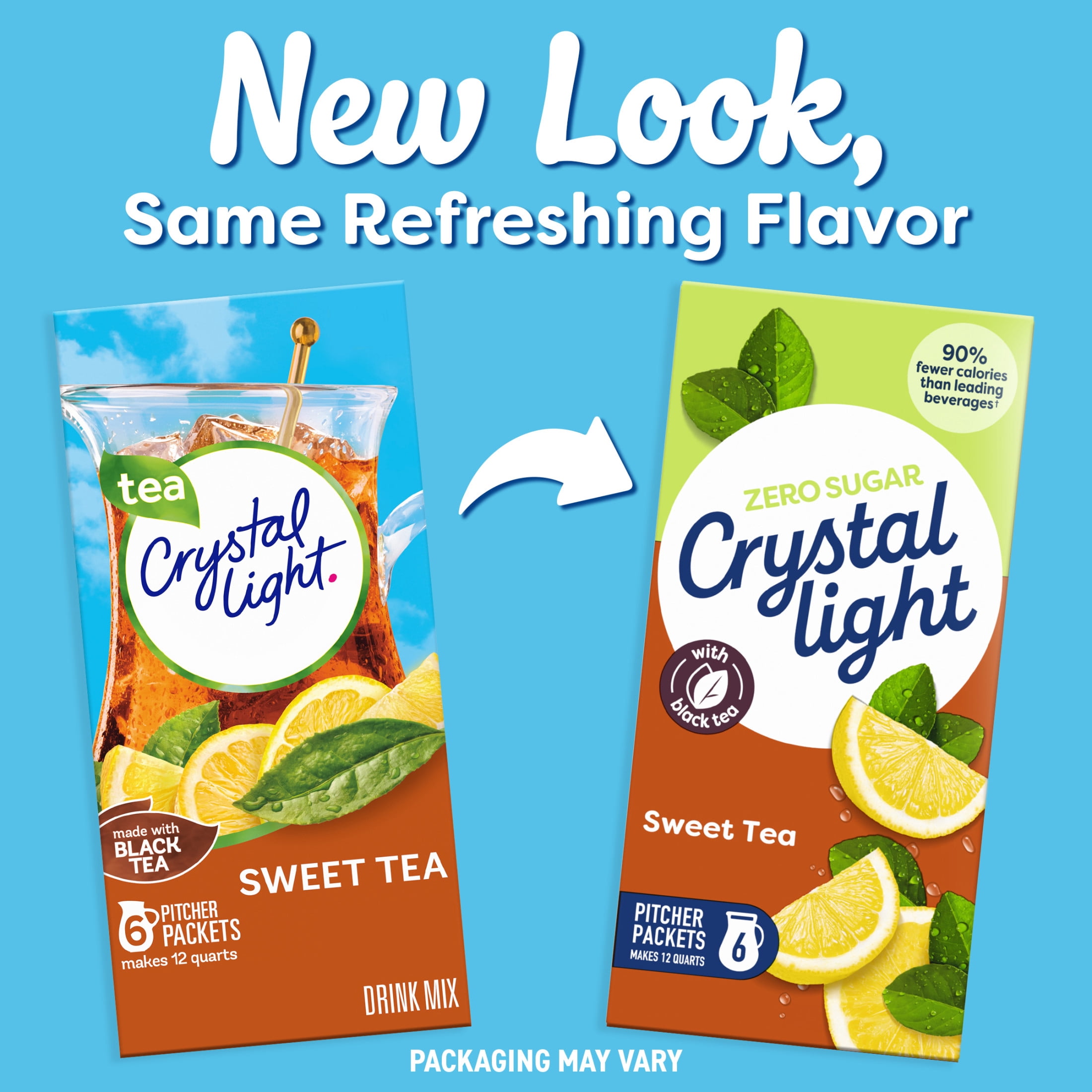 Crystal Light Sweet Tea Powdered Drink Mix, Low Calorie Refreshment (2 Pack, 1.56 oz) fr702