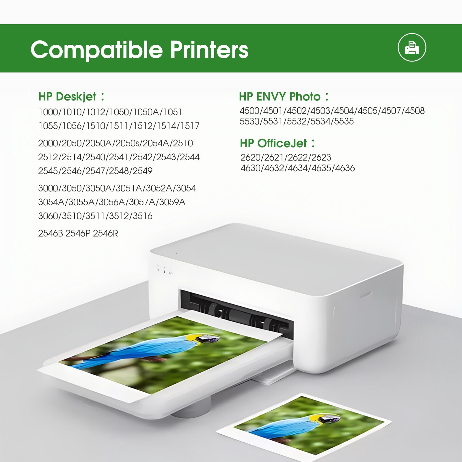 LLAOLLAO 61XL Ink Cartridge Replacement for HP Printers (Black & Tri-Color, 2 Pack) k3psa