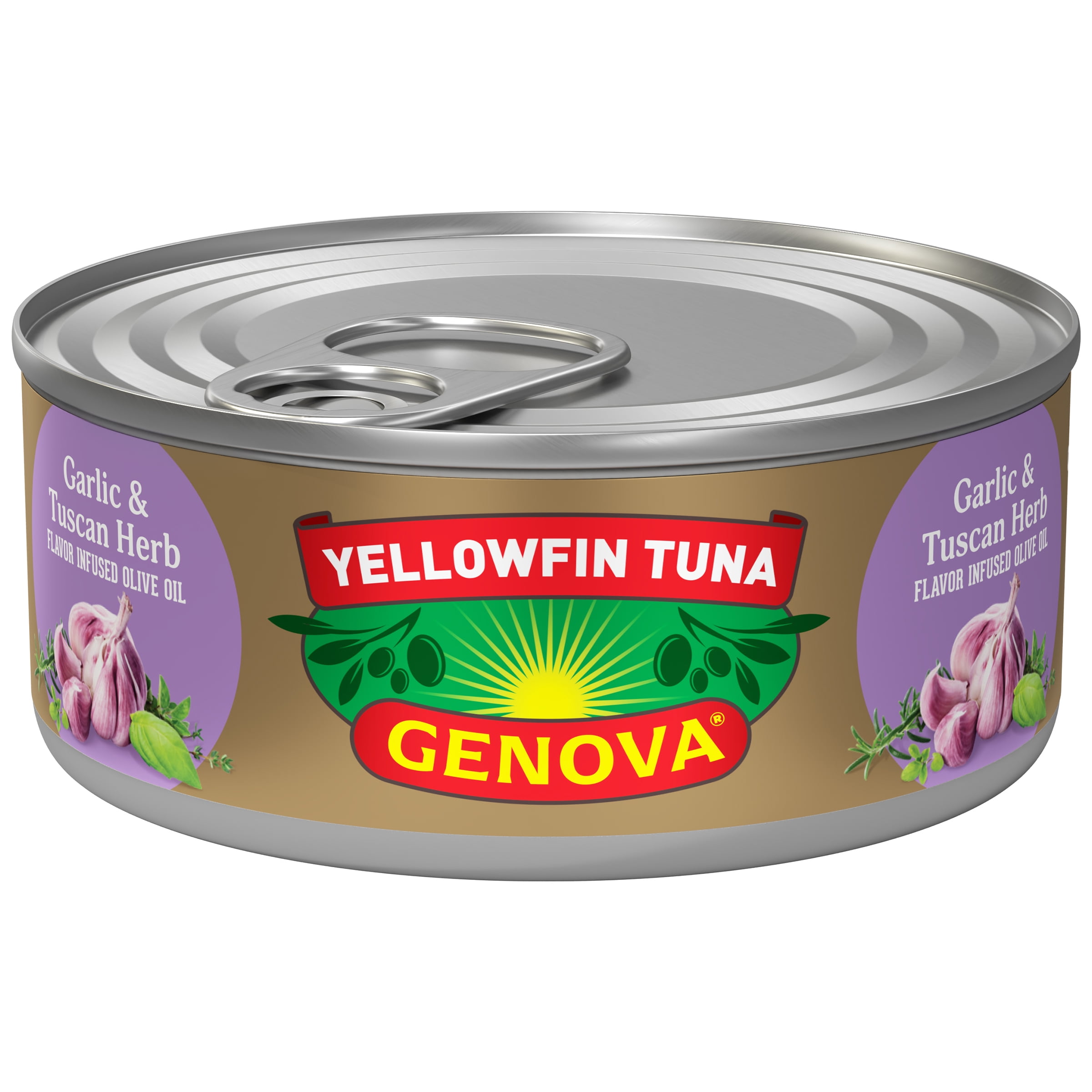 Genova Premium Yellowfin Tuna in Garlic and Tuscan Herb Infused Olive Oil (5 oz) o0cok