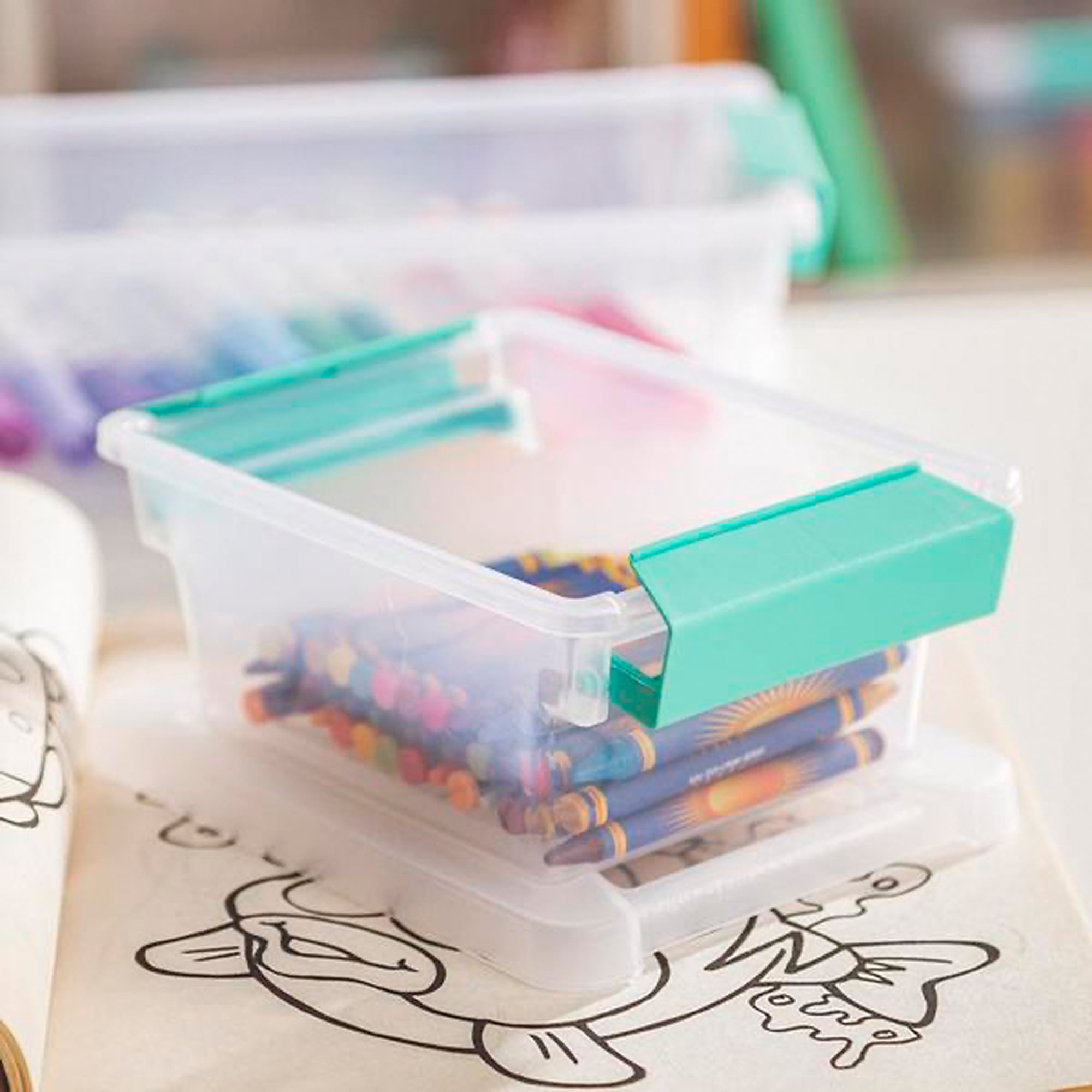 Sterilite Clip Storage Box Organizer Set (Clear, 10 Pack) 7wpr7