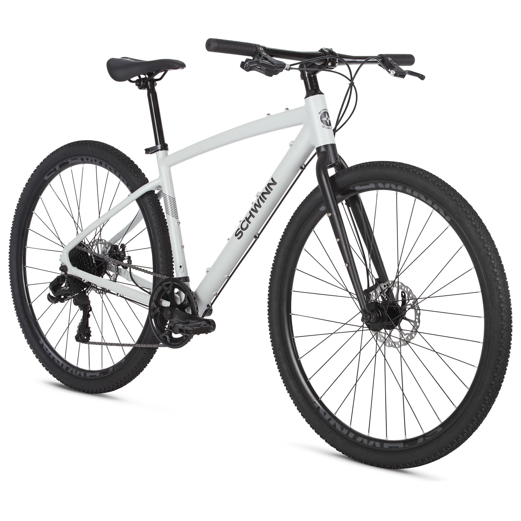 Schwinn Horicon Sport Gravel Bike, Lightweight Aluminum Frame, Mechanical Disc Brakes (Gray, 700c) ac6s4