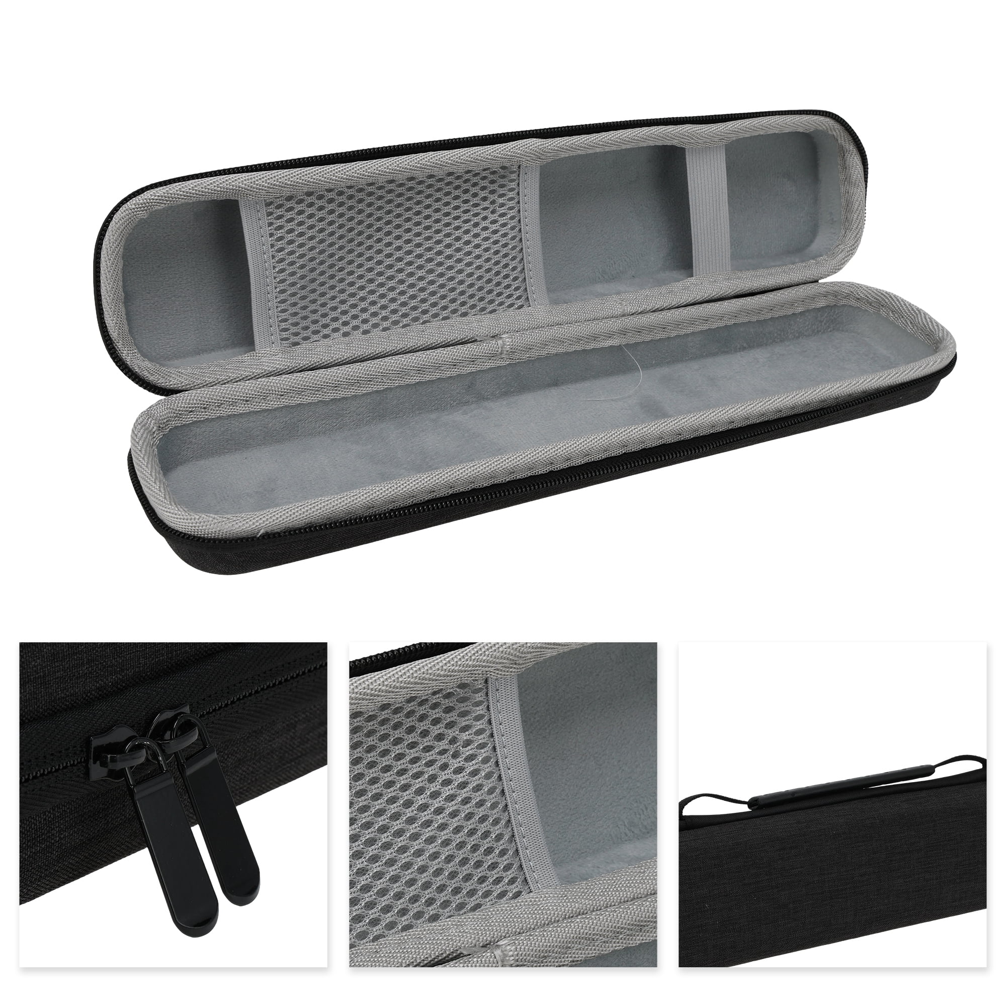 Unique Bargains Hard Shell Curling Iron Travel Case Protective Hair Tool Organizer (Black, 13.98 in x 3.15 in x 2.36 in) si6hv