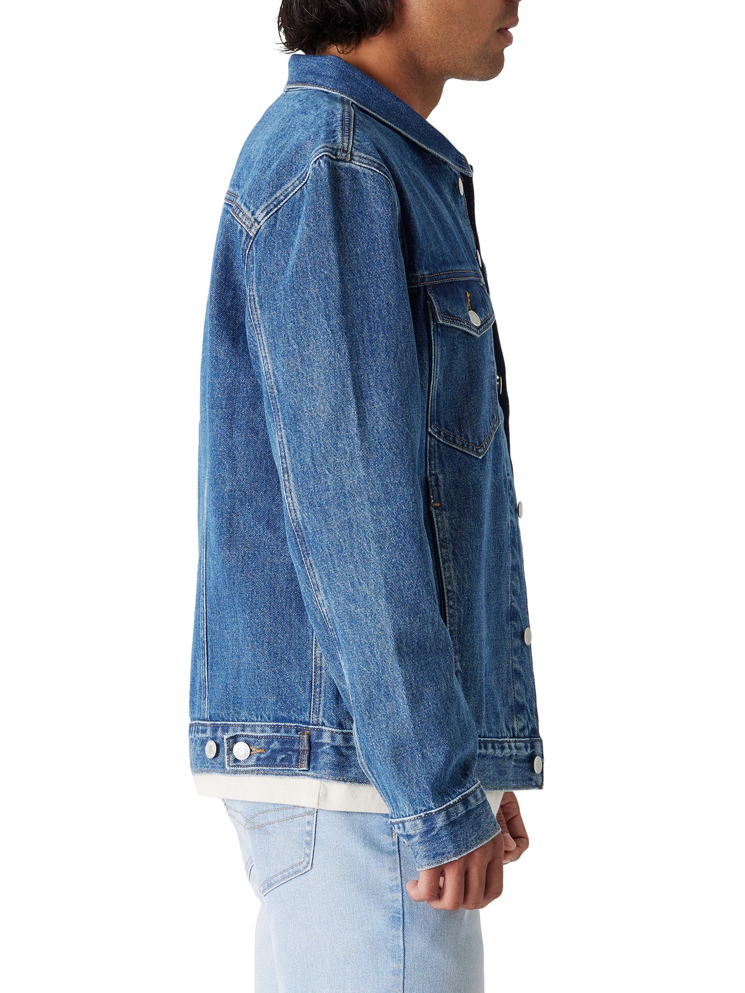 Levi Strauss Signature Men's Original Trucker Jacket (Blue, L) p0ov7