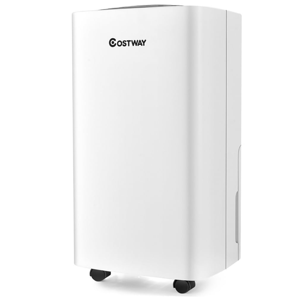 GVN Portable Dehumidifier for Home, Quiet Moisture Removal for Basements and Bedrooms (White, 24 Pints) o915t
