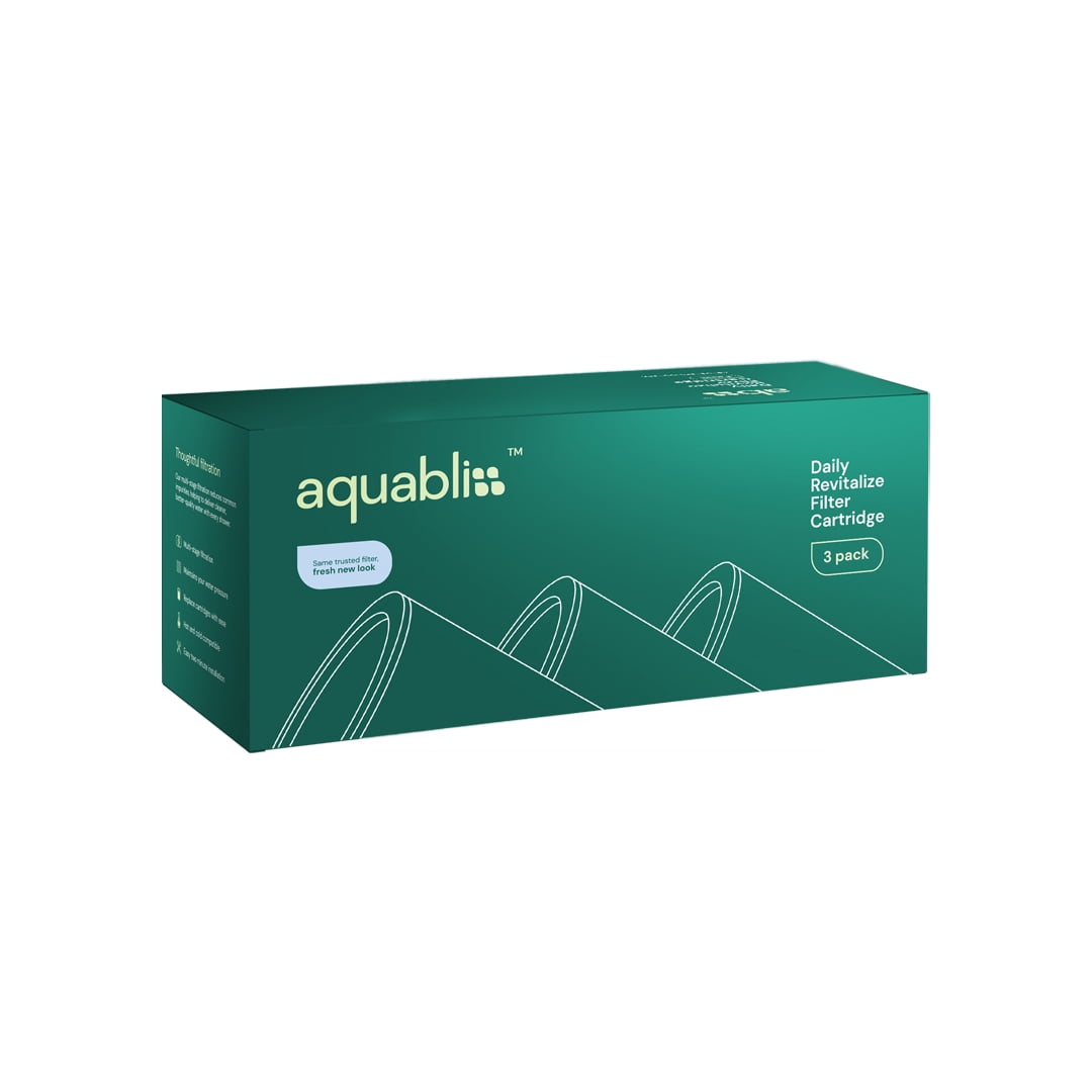 AquaBliss Daily Revitalize Shower Filter Replacement Cartridge (White, 3-Pack) 9ze42