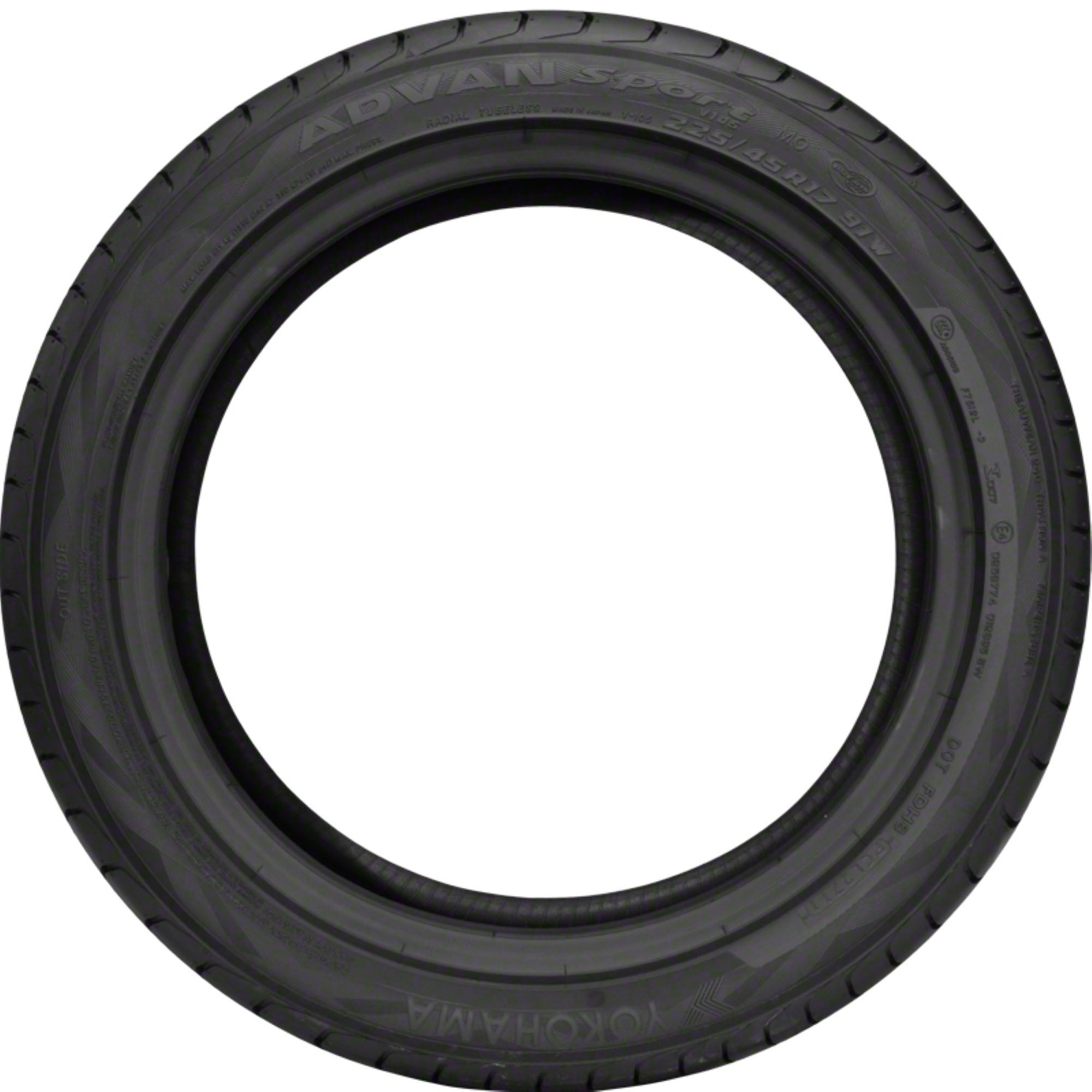Yokohama Advan Sport V105 Ultra-High-Performance Summer Tire (Black Sidewall, 235/40ZR19) 380ay