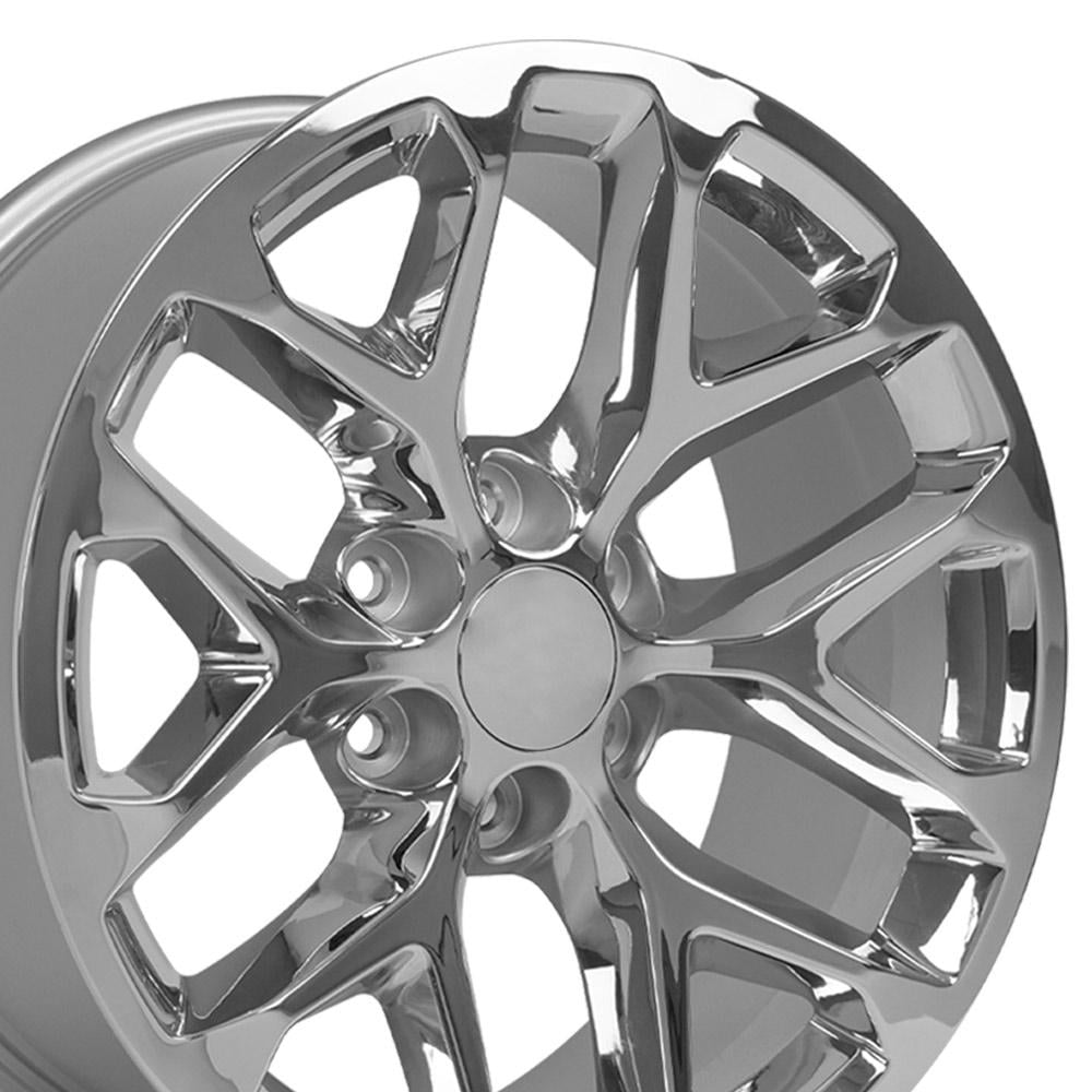 OE Wheels CV98B Replacement Rim for Silverado 1500 Snowflake Style (Chrome, 20x9 in) fvxuj