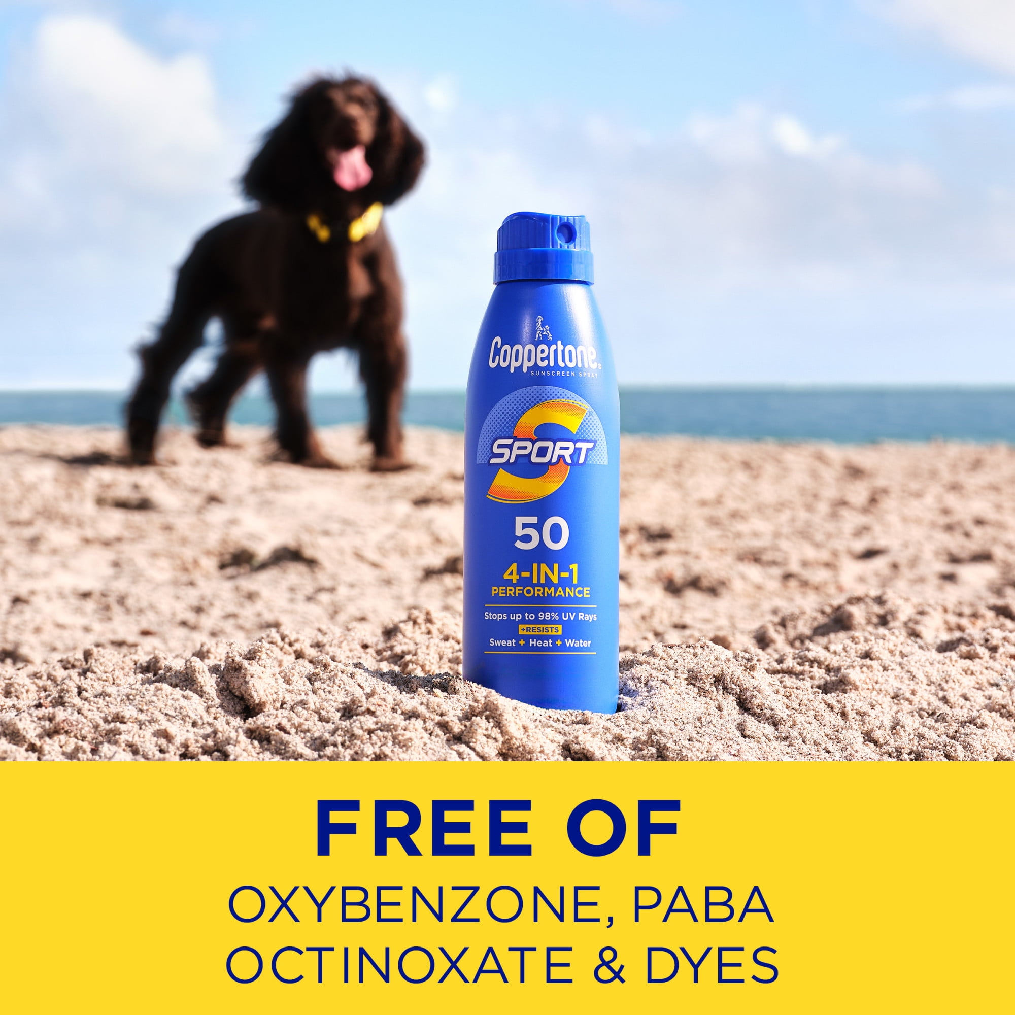 Coppertone Sport Sunscreen Spray SPF 50, Broad Spectrum Protection (Twin Pack, 11 oz Total) yi6zp
