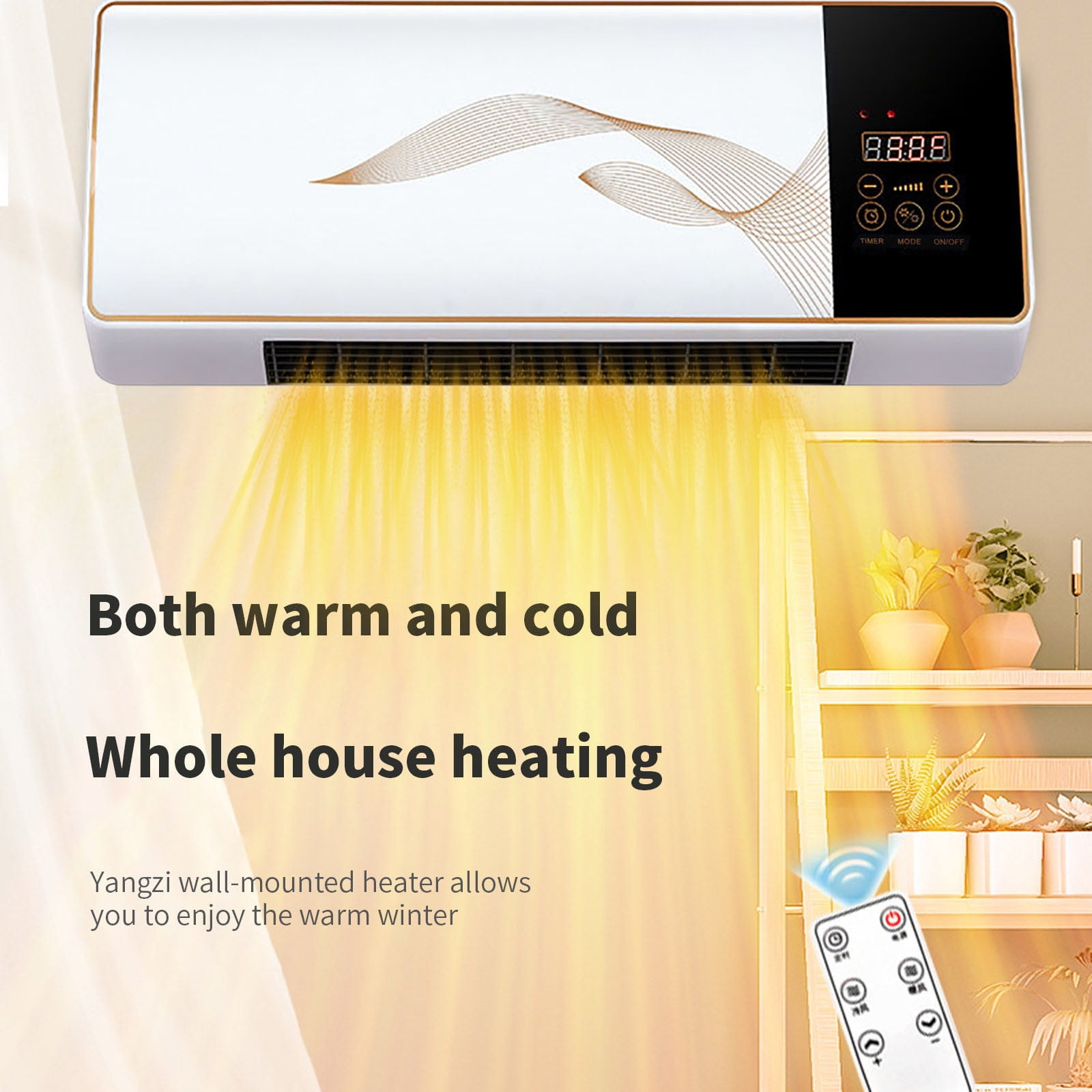 FYHALE 12000 BTU Mini Split Air Conditioner & Heater, Wall Mounted Ductless AC Unit for Rooms up to 800 Sq. Ft (White, 12000 BTU) ptf0q