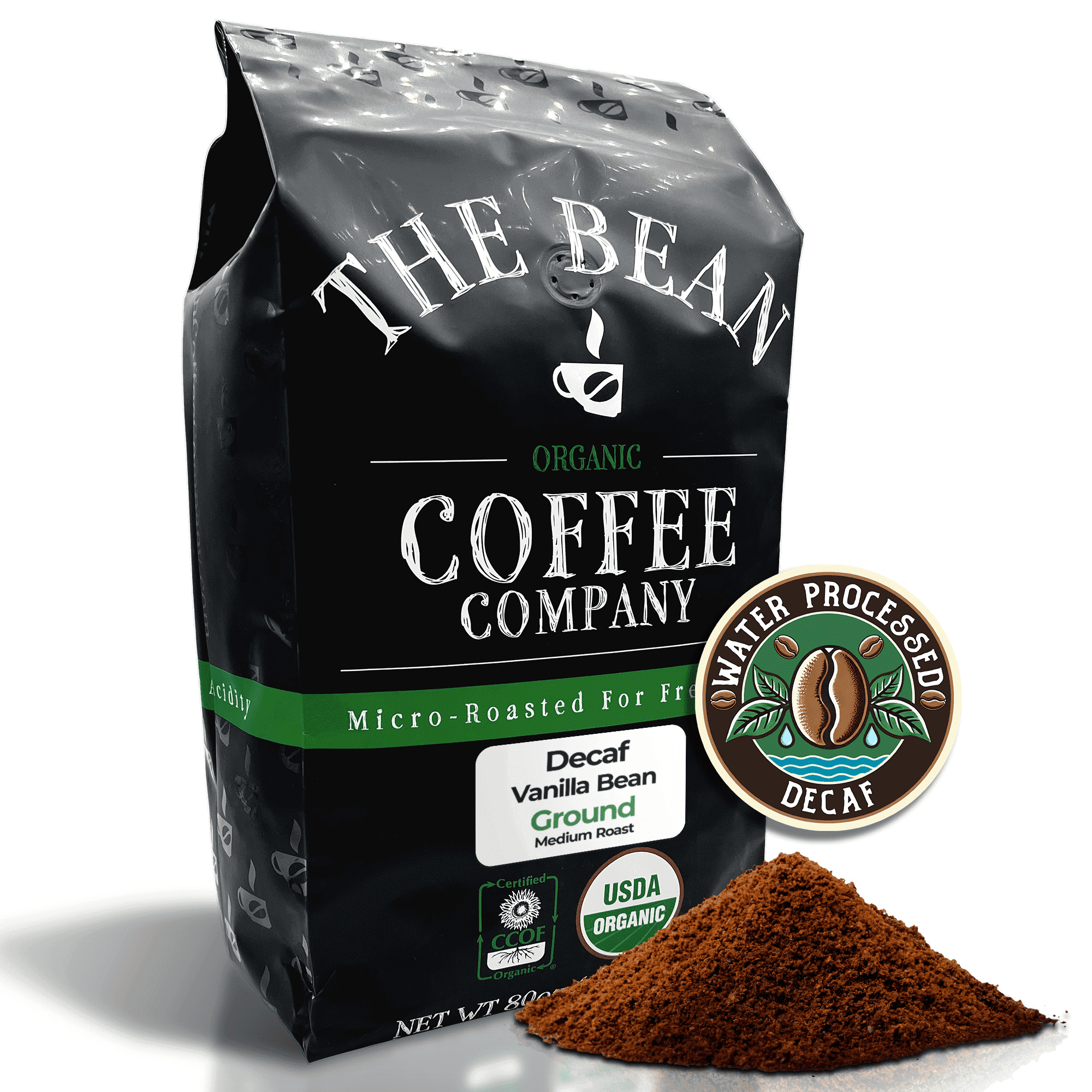 The Bean Organic Coffee Company Vanilla Bean Decaf Ground Coffee (Medium Roast, 5 lb) yo7w5