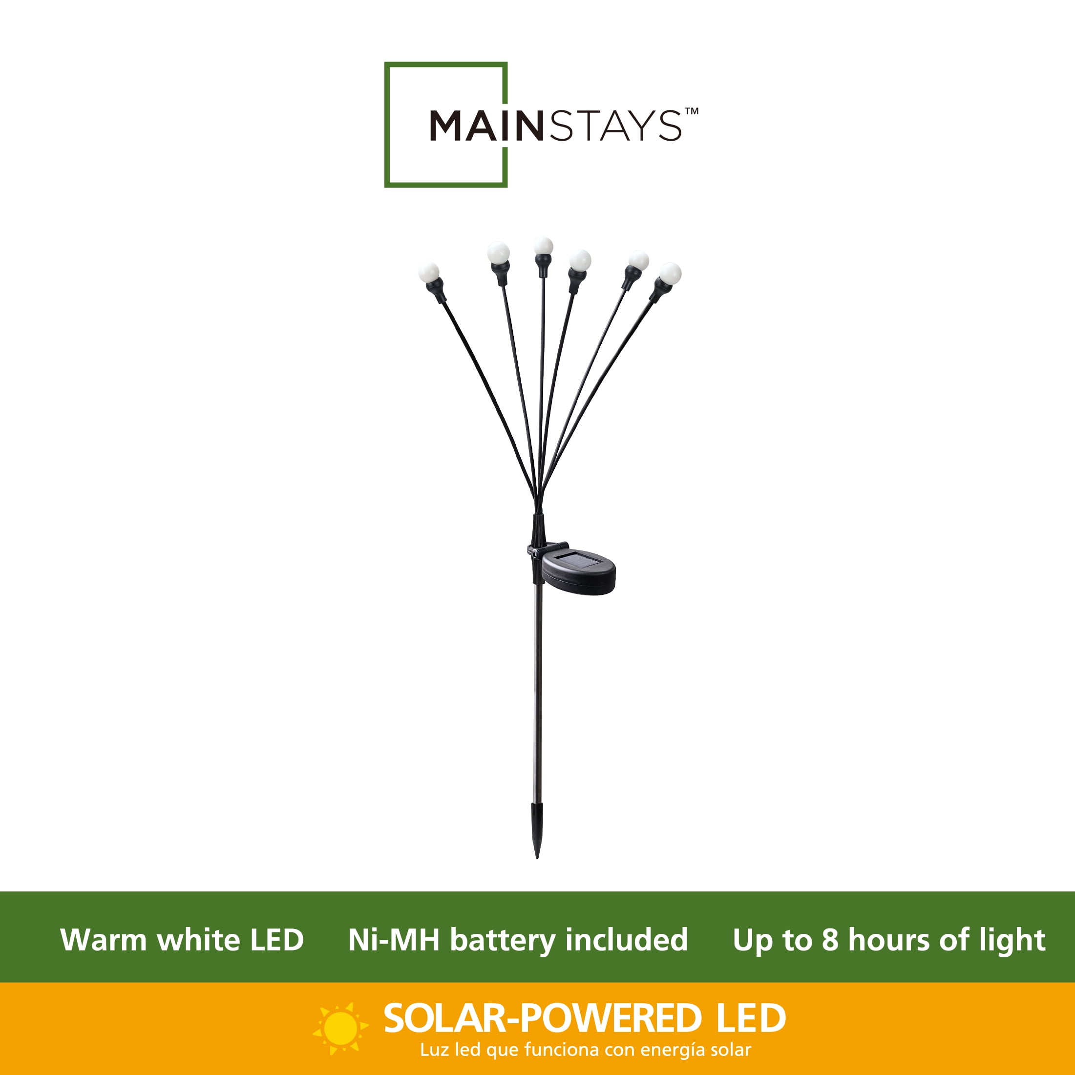 Mainstays Outdoor Solar LED Fairy Light Stake (Warm White, 28.4 in Height) hp5ap