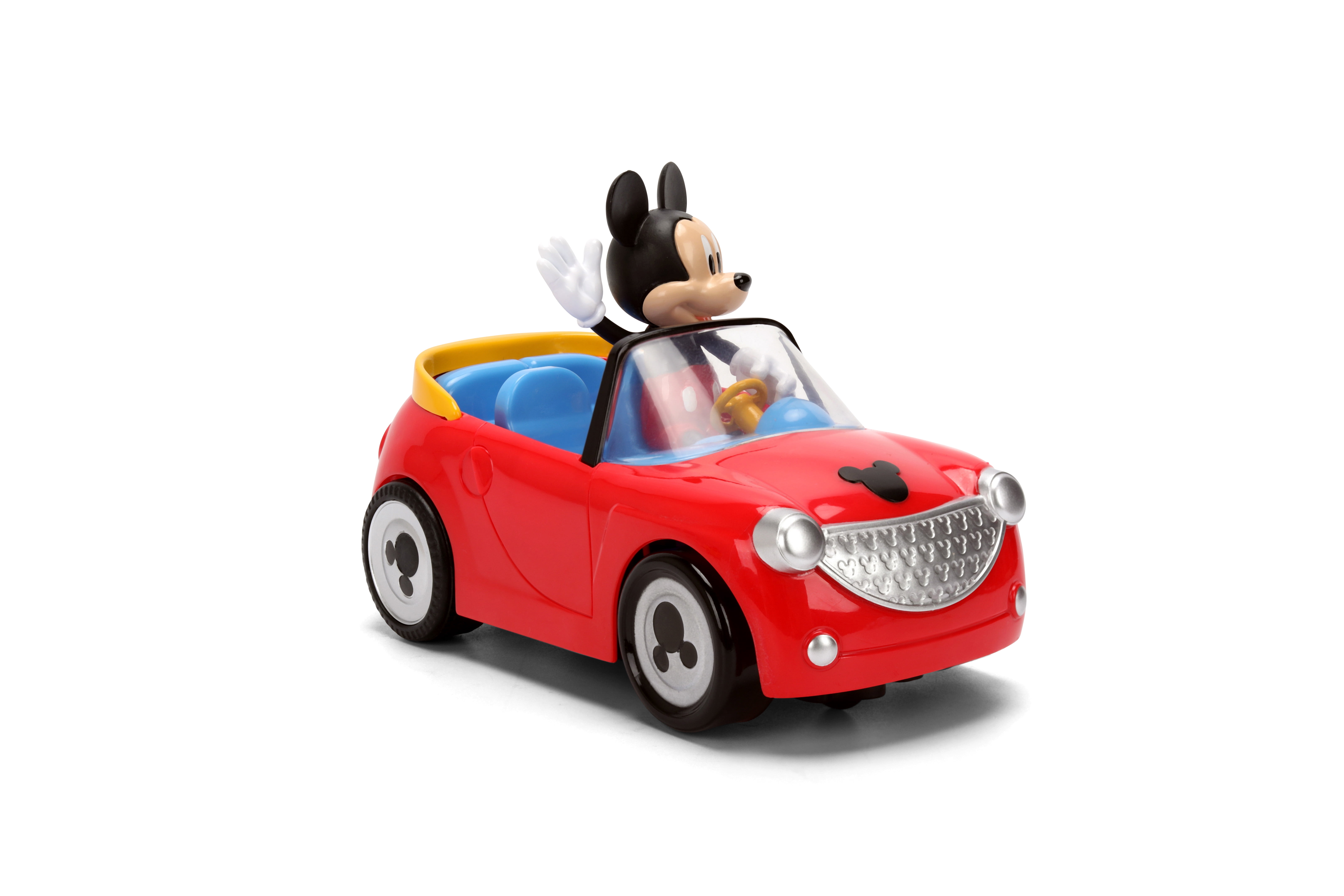 Disney Mickey Mouse Roadster RC Car Remote Control Vehicle (Red, 5.5 in) 2dgst