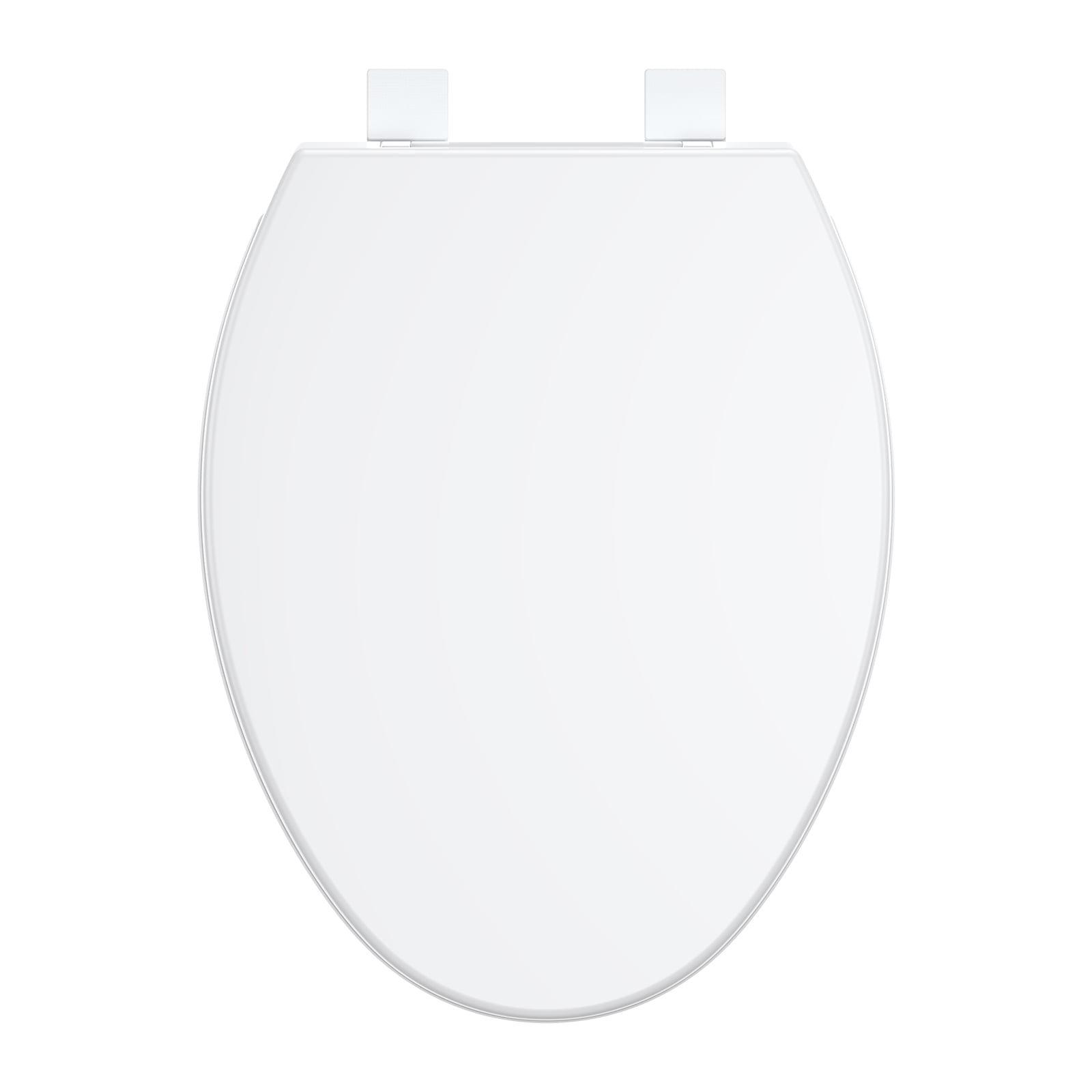 GARVEE Elongated Toilet Seat, Soft Close Quiet-Close Bathroom Cover with Quick Release Hinges (White, 19 in) 6vdqn