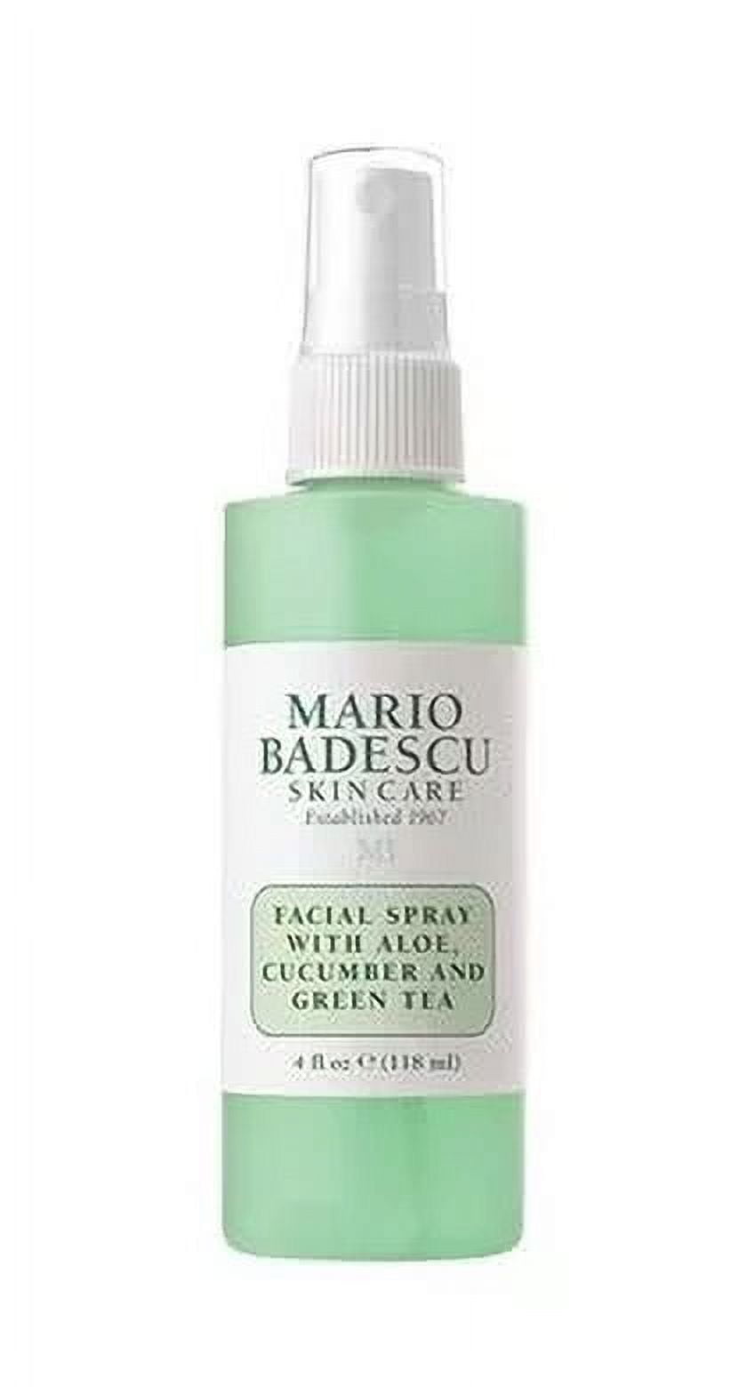 Mario Badescu Facial Spray with Aloe, Cucumber and Green Tea Refreshing Skin Care Toner (Green, 2 Pack, 4 fl oz) exu6e