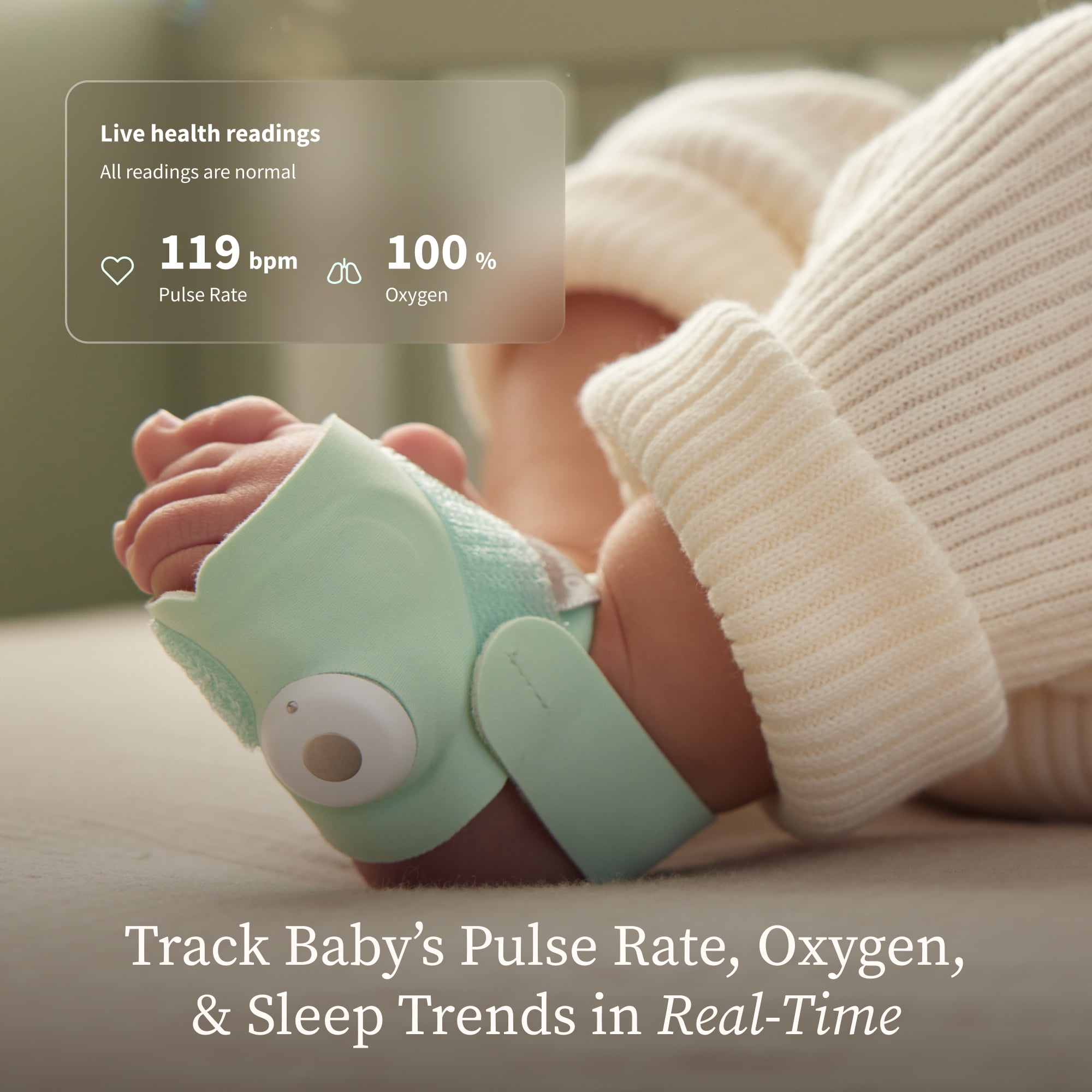 Owlet Dream Duo Gen 3 Smart Baby Monitor System with Oxygen and Pulse Rate Tracking and 2K HD Video Camera (Dusty Rose, 1 Pack) x3lxu - Image 5