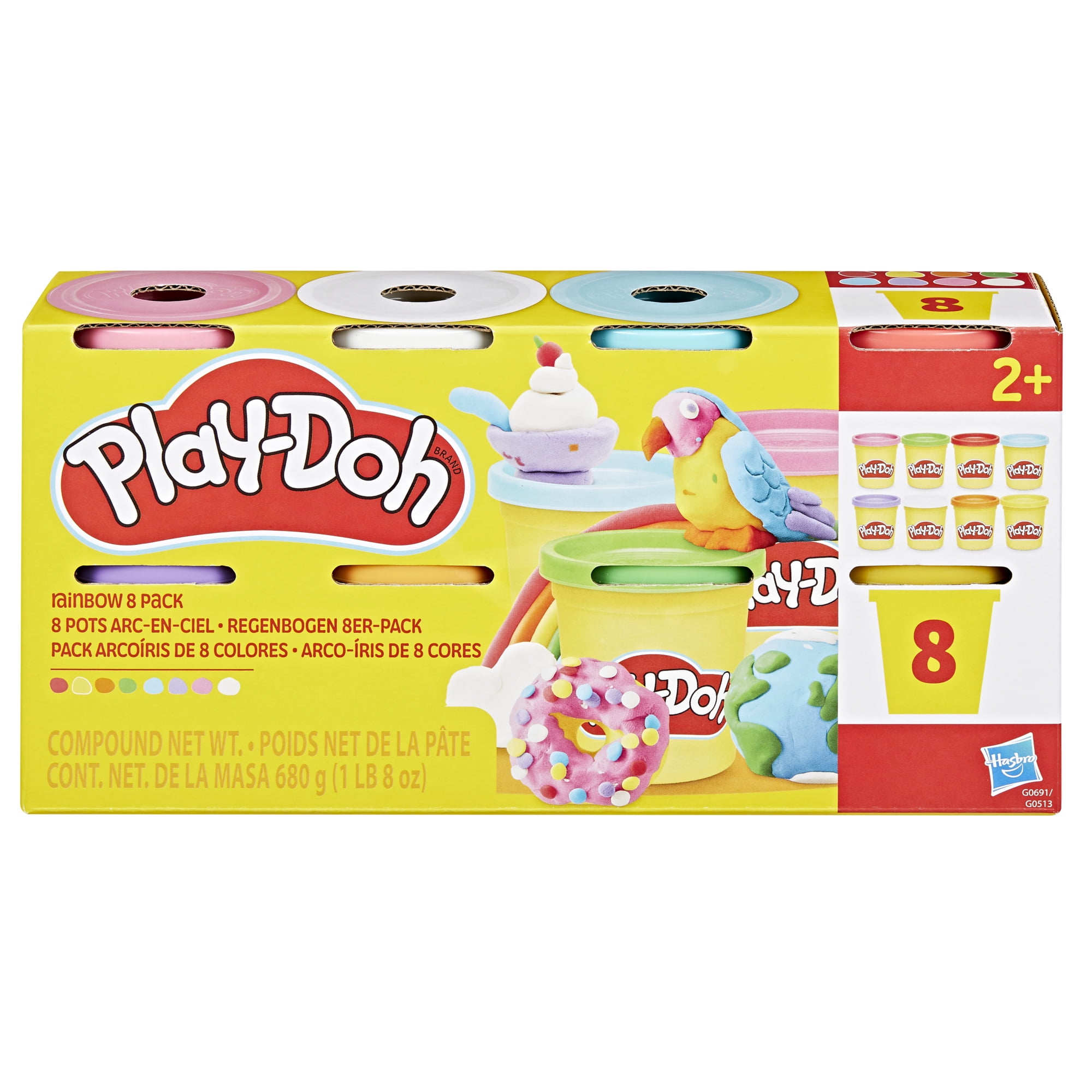 Play-Doh Modeling Compound Rainbow Pack (Assorted Colors, 8 Pack of 3 oz) p7ukx