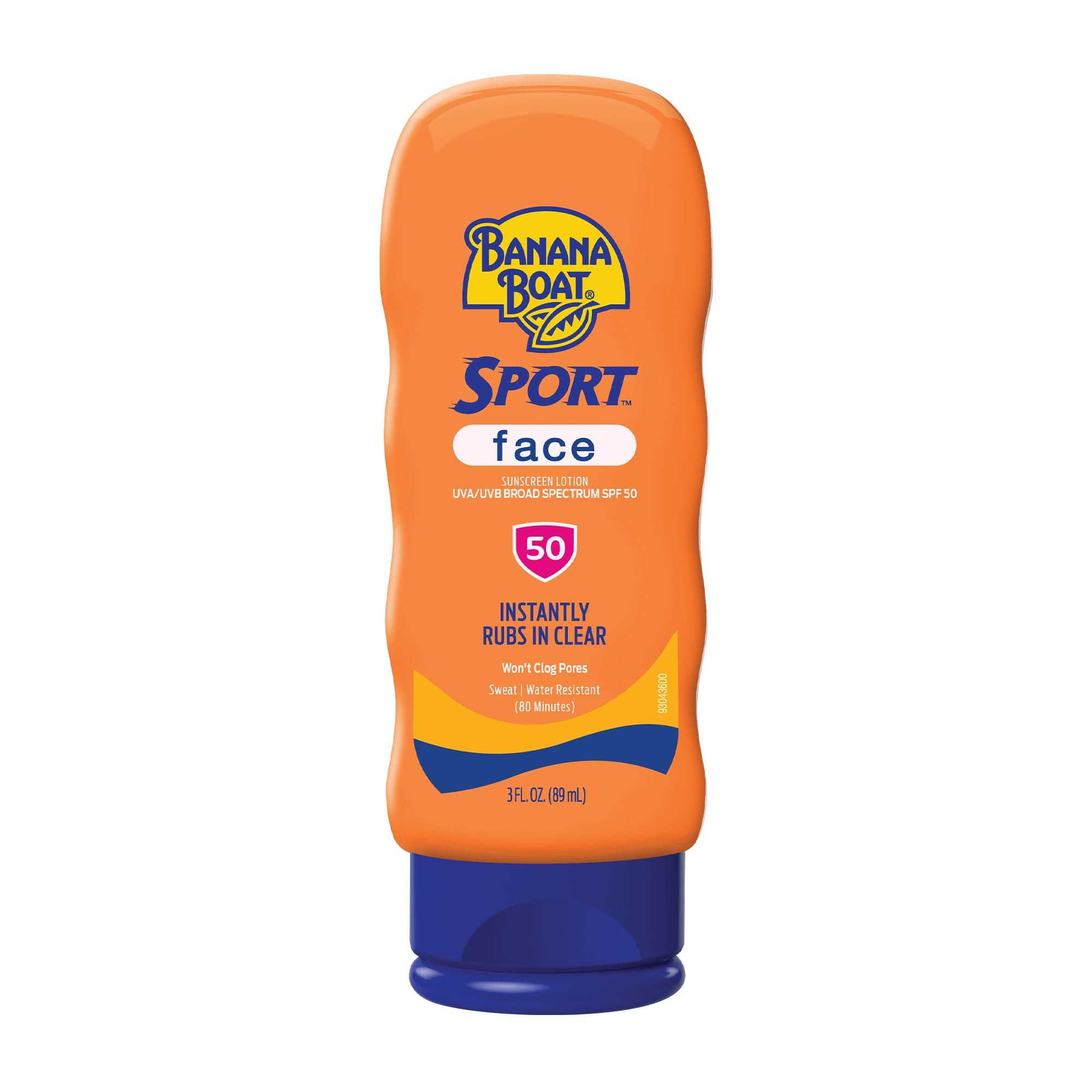 Banana Boat Sport Sunscreen Lotion for Face, SPF 50, Broad Spectrum UVA/UVB Protection (3 fl oz) rc3f3