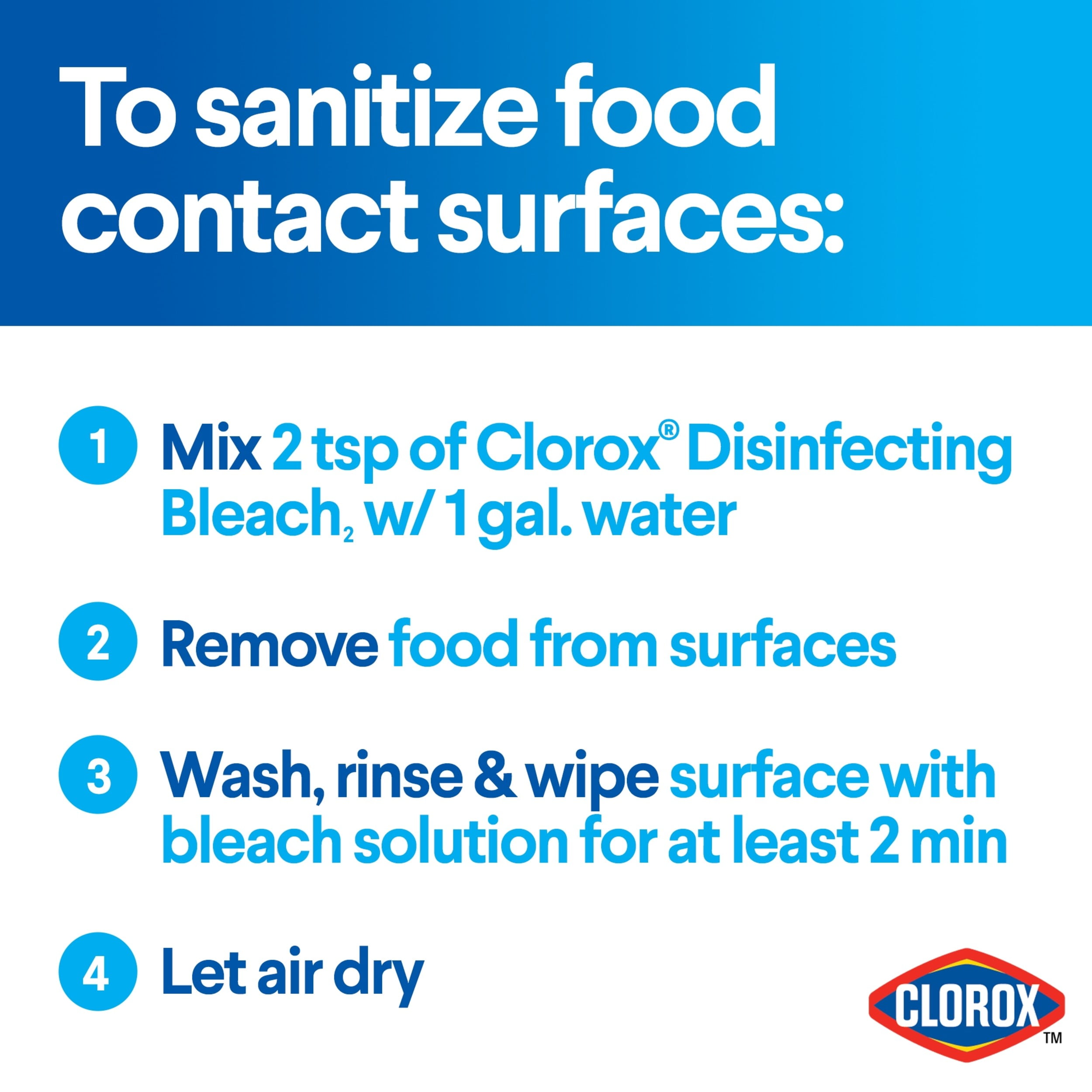 Clorox Disinfecting Bleach, Concentrated Laundry Whitener and Surface Cleaner (Regular, 2 Pack, 121 fl oz) hmznr