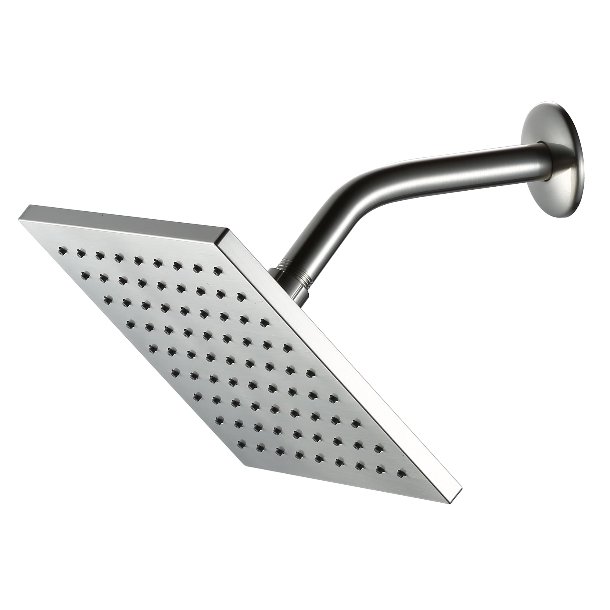 Better Homes & Gardens 8 in. Square Rain Showerhead High Pressure Rainfall Design (Brushed Nickel, 8 in.) 8t94i