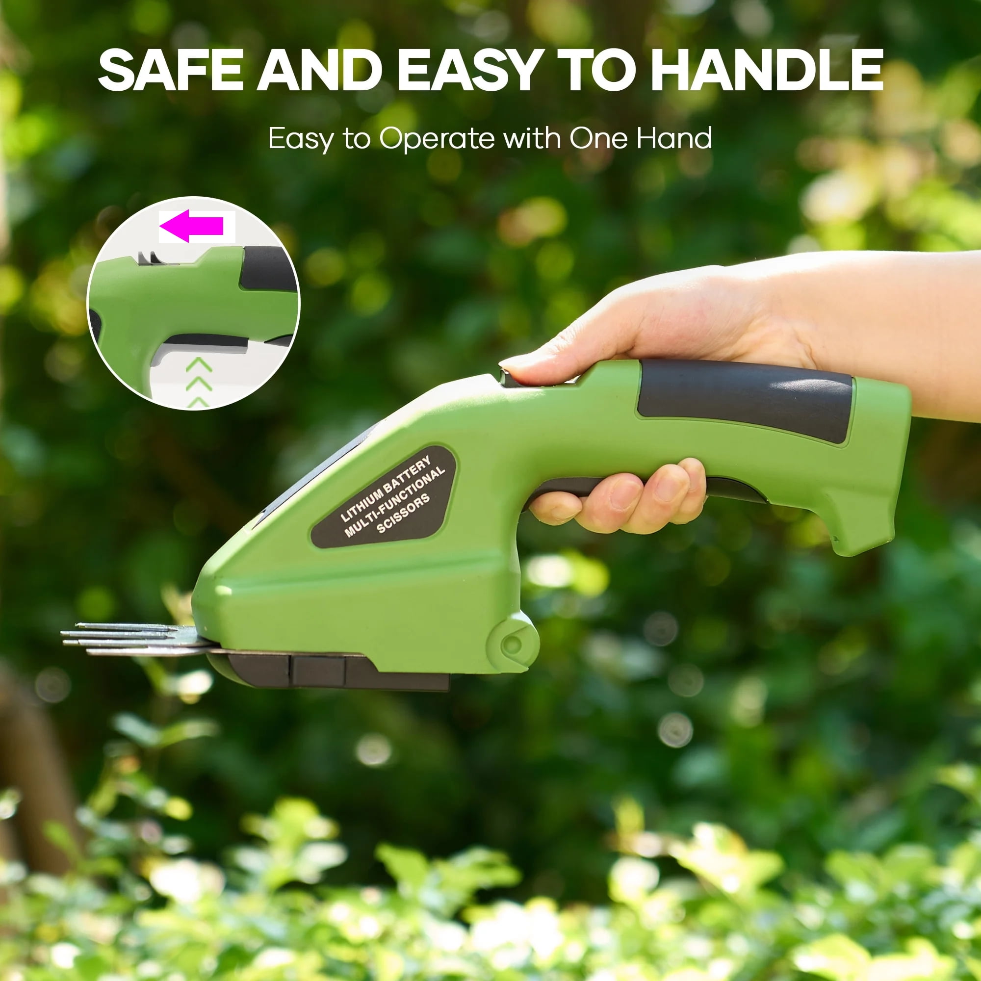 GASKY 2-in-1 Cordless Grass Shear and Hedge Trimmer (Green, 1.53 lb) cyzj5