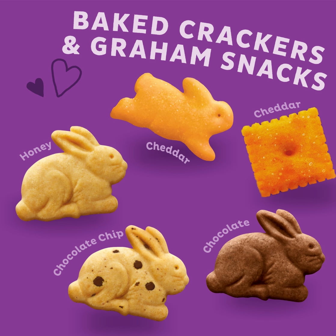 Annie's Organic Variety Snack Pack, Cheddar Bunnies, Bunny Grahams and Cheddar Squares (12 Count, 11 oz) pknp0