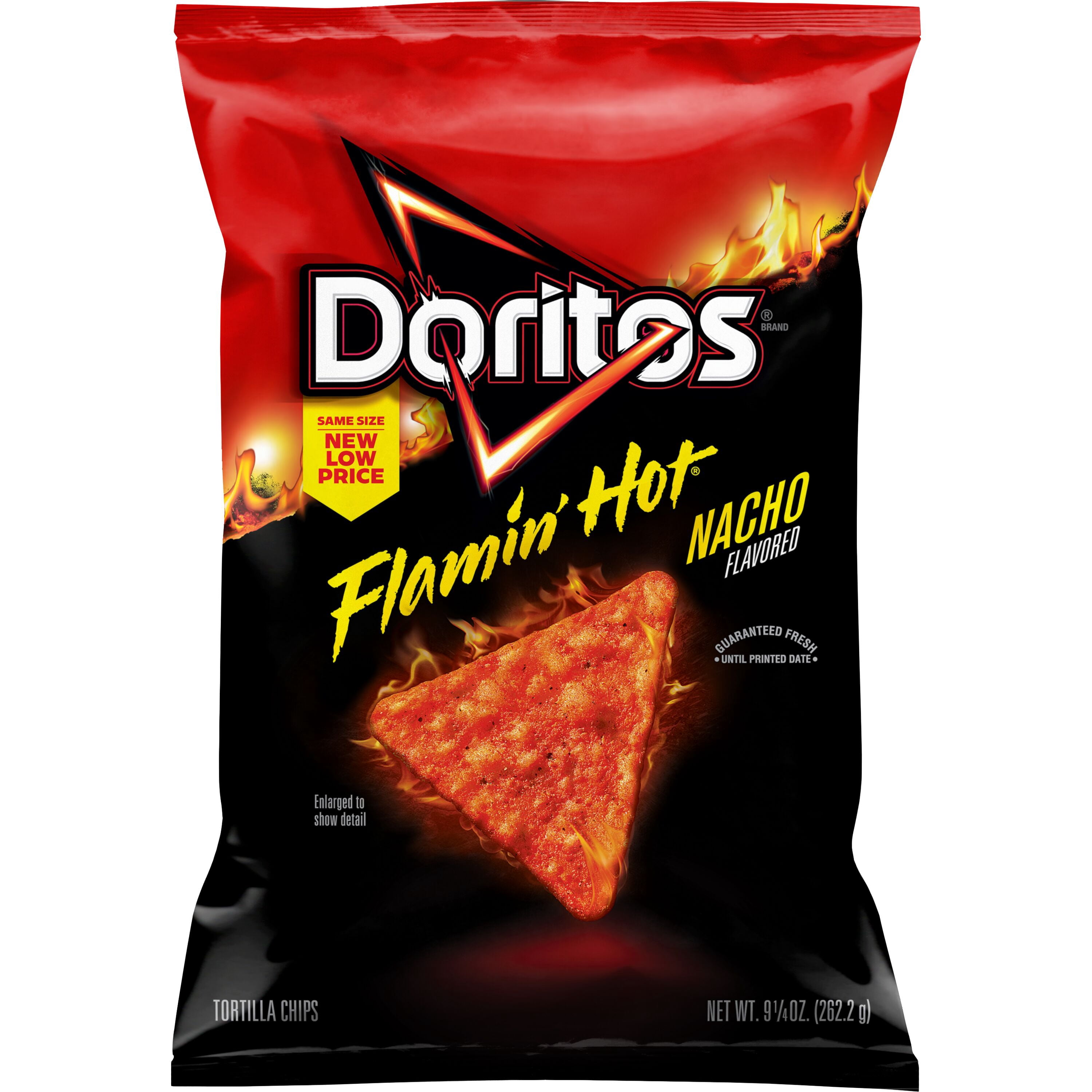 Doritos Flamin' Hot Nacho Tortilla Chips, Bold Spicy Cheese Flavor (9.25 oz) 9c3x4