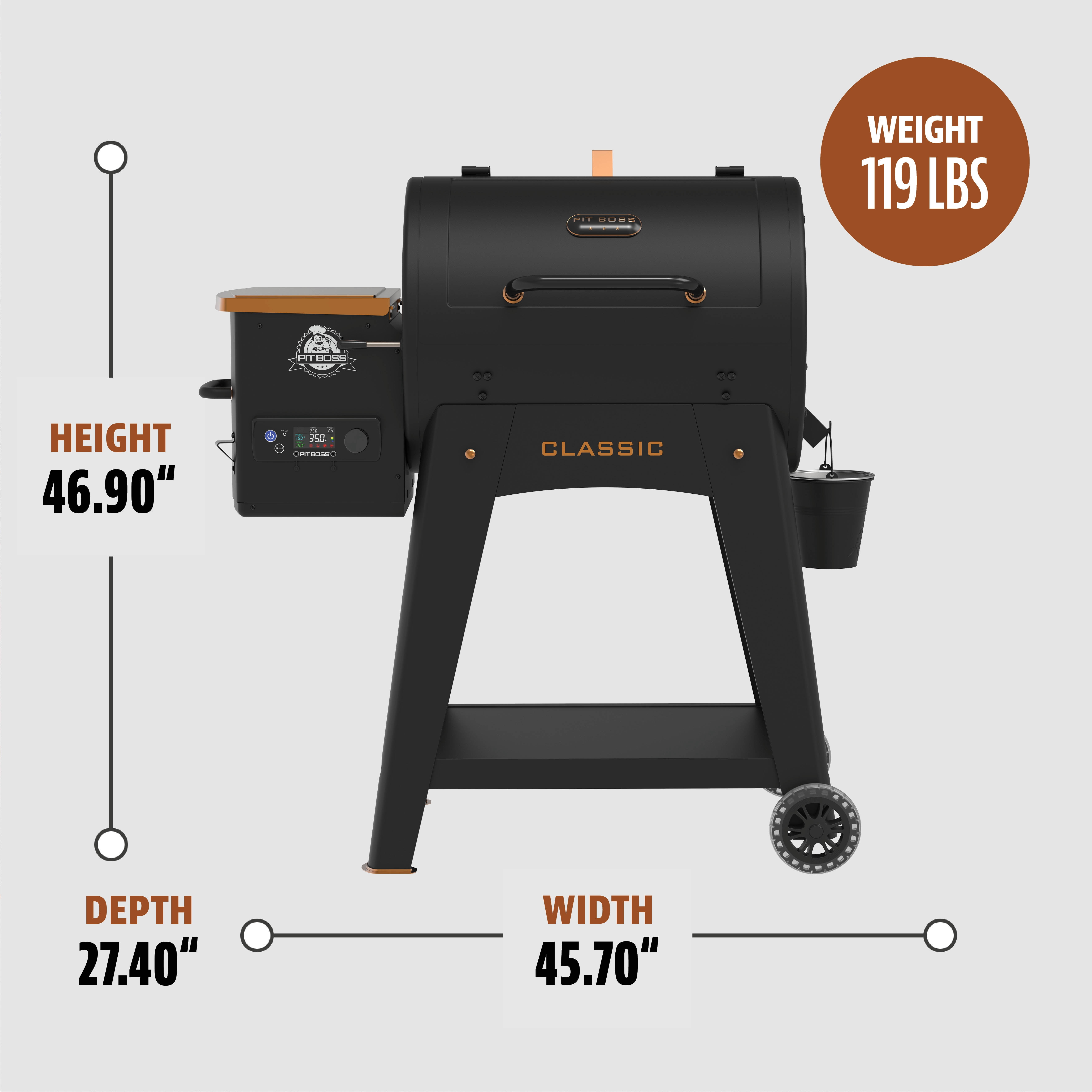 Pit Boss Onyx Series Wood Fired Pellet Grill and Smoker (Black, 746 sq in) xhgjr
