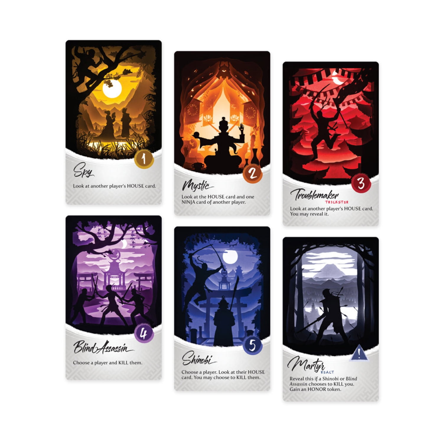 Brotherwise Games Night of the Ninja Social Deduction Strategy Card Game (1 Pack) asl14