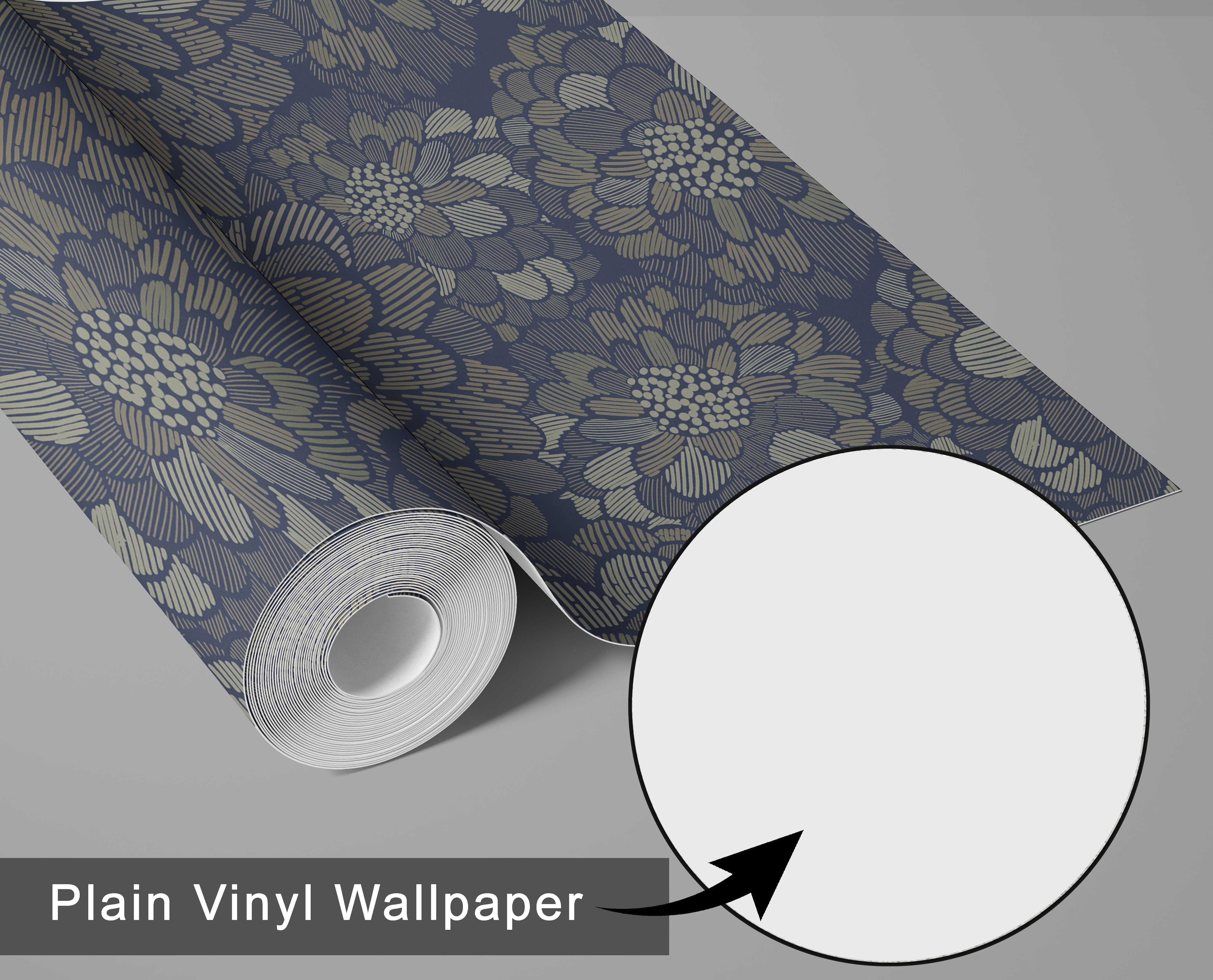 S4Sassy Peel and Stick Floral Wallpaper, Removable Vinyl Wall Covering for Home Decor (Blue, 25 in x 120 in) 0k48k