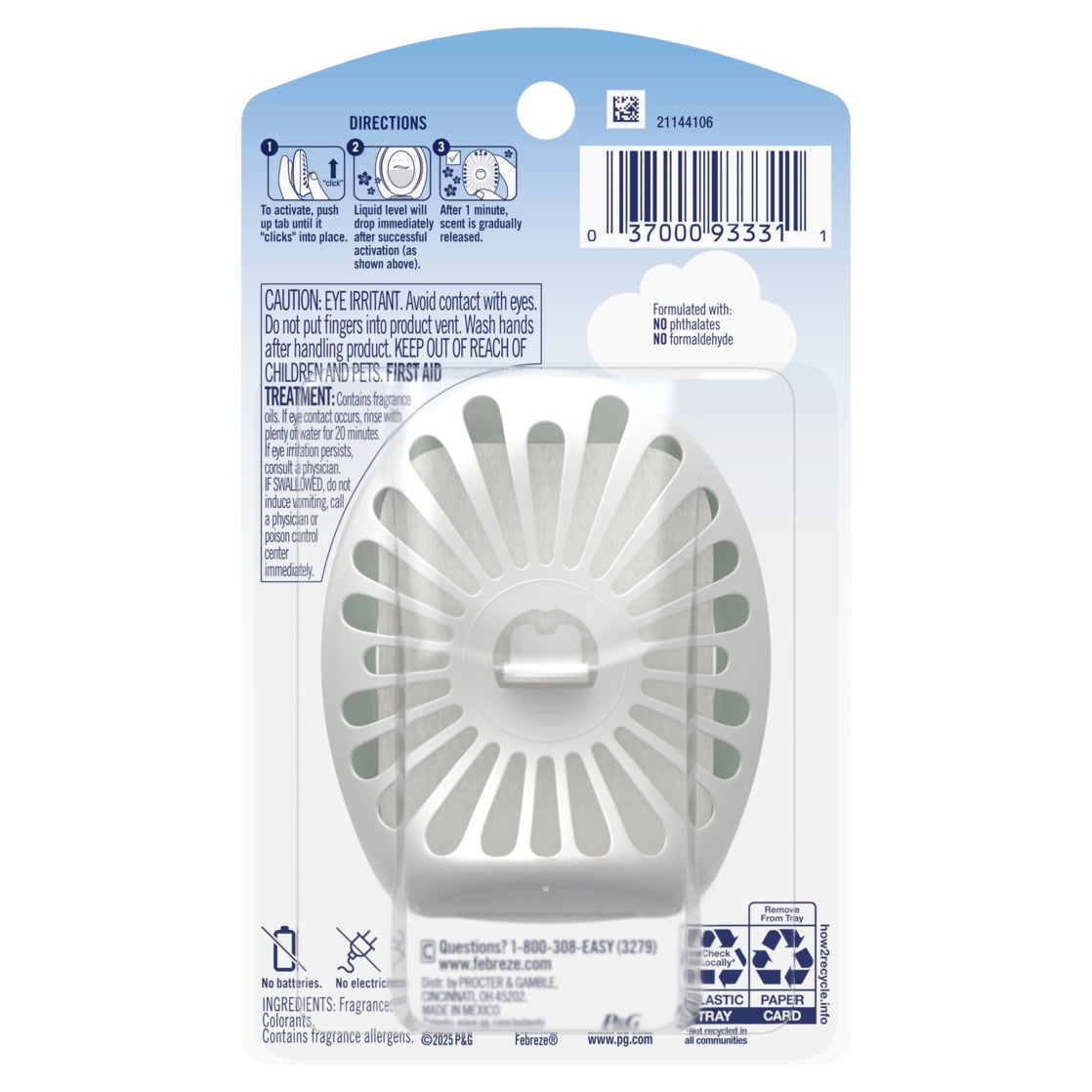 Febreze Small Spaces Air Freshener, Odor-Fighting Gain Original Scent (1 Count, 0.25 fl oz) aus4x