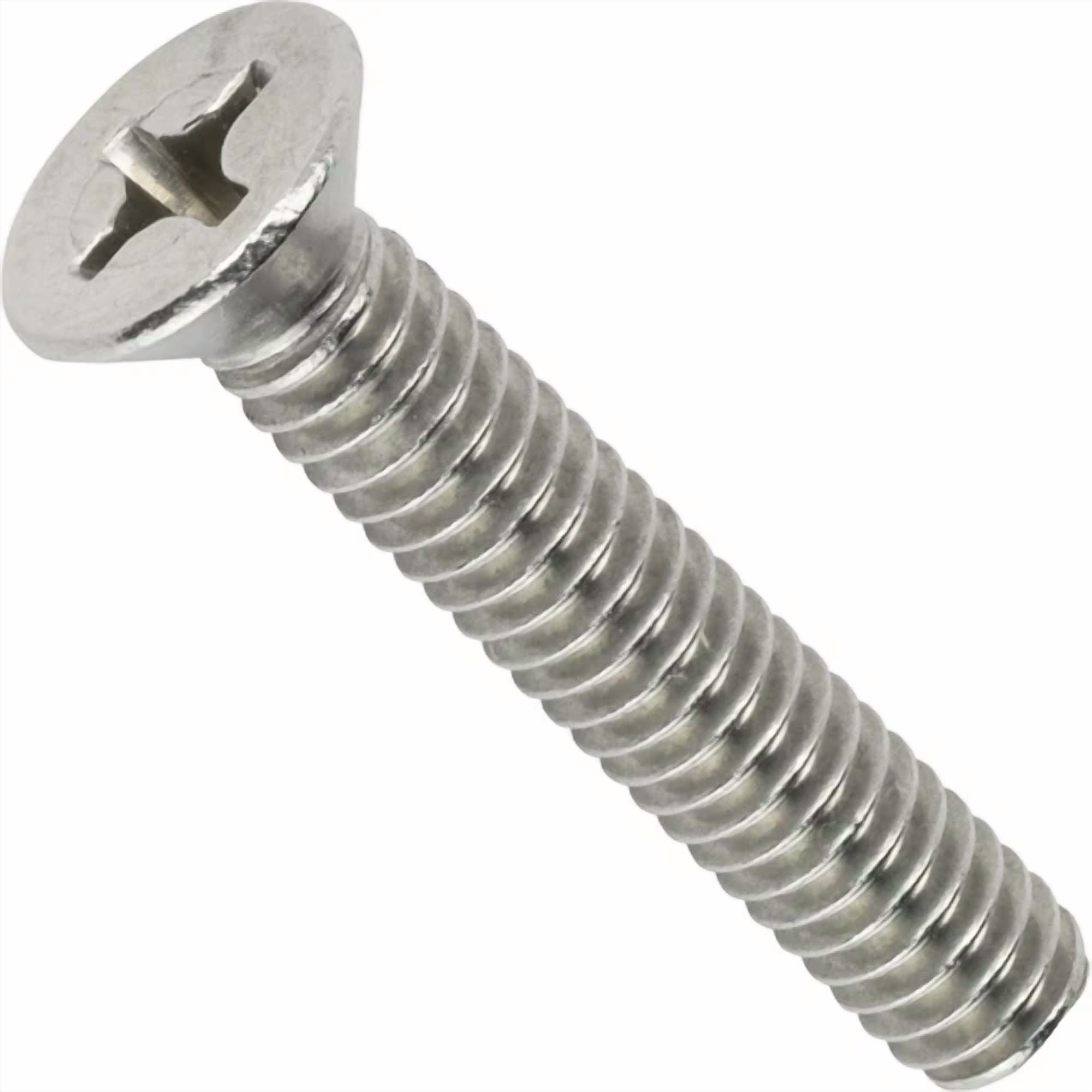 YANI 1/4-20 x 1 in Flat Head Machine Screws, Phillips Drive, Stainless Steel (50 Pack) 2639b