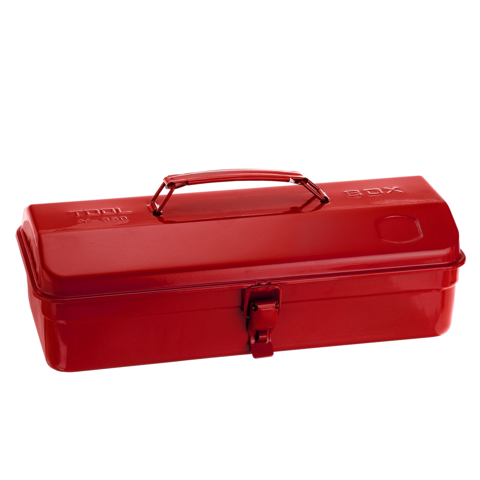 Uxcell Portable Steel Tool Box with Metal Latch Closure (Red, 14.2 in) 0c5wn