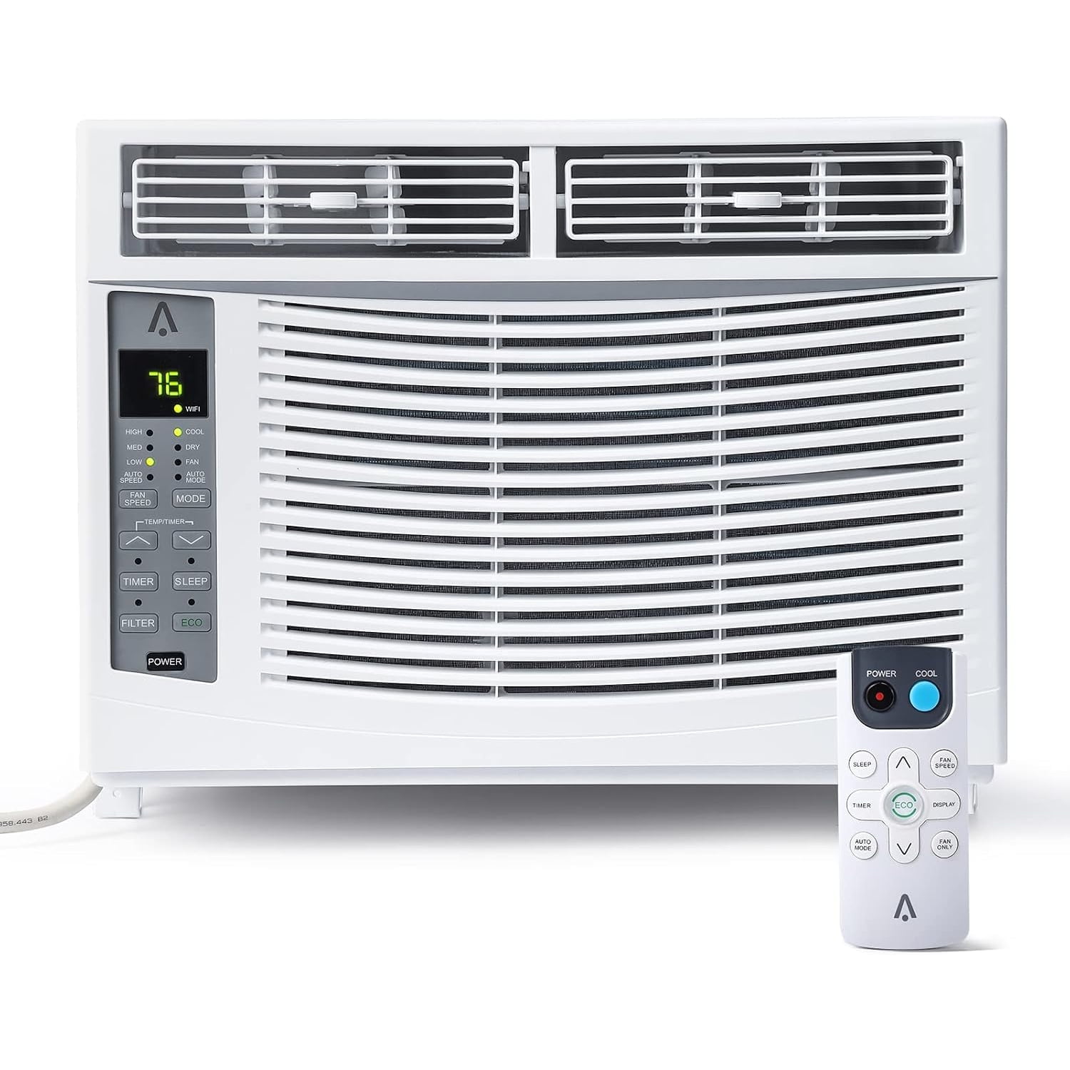Missky 6000 BTU Window Air Conditioner, Smart WiFi Enabled Cooling Unit for Rooms up to 250 sq ft (White) x0pak