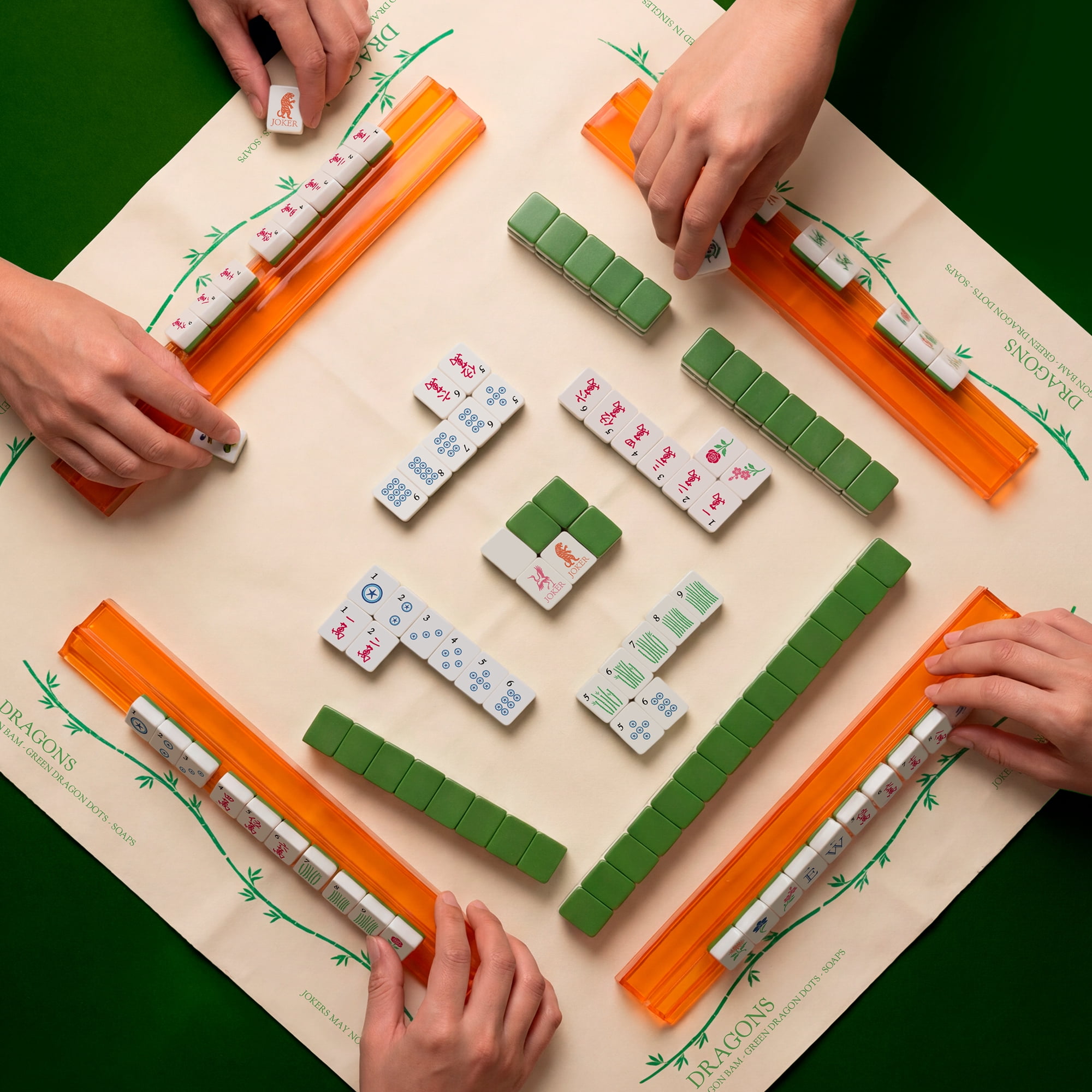 Maison Lude Mahjong Set with Wildlife Design (160-Piece, Multicolor) 2wxfq