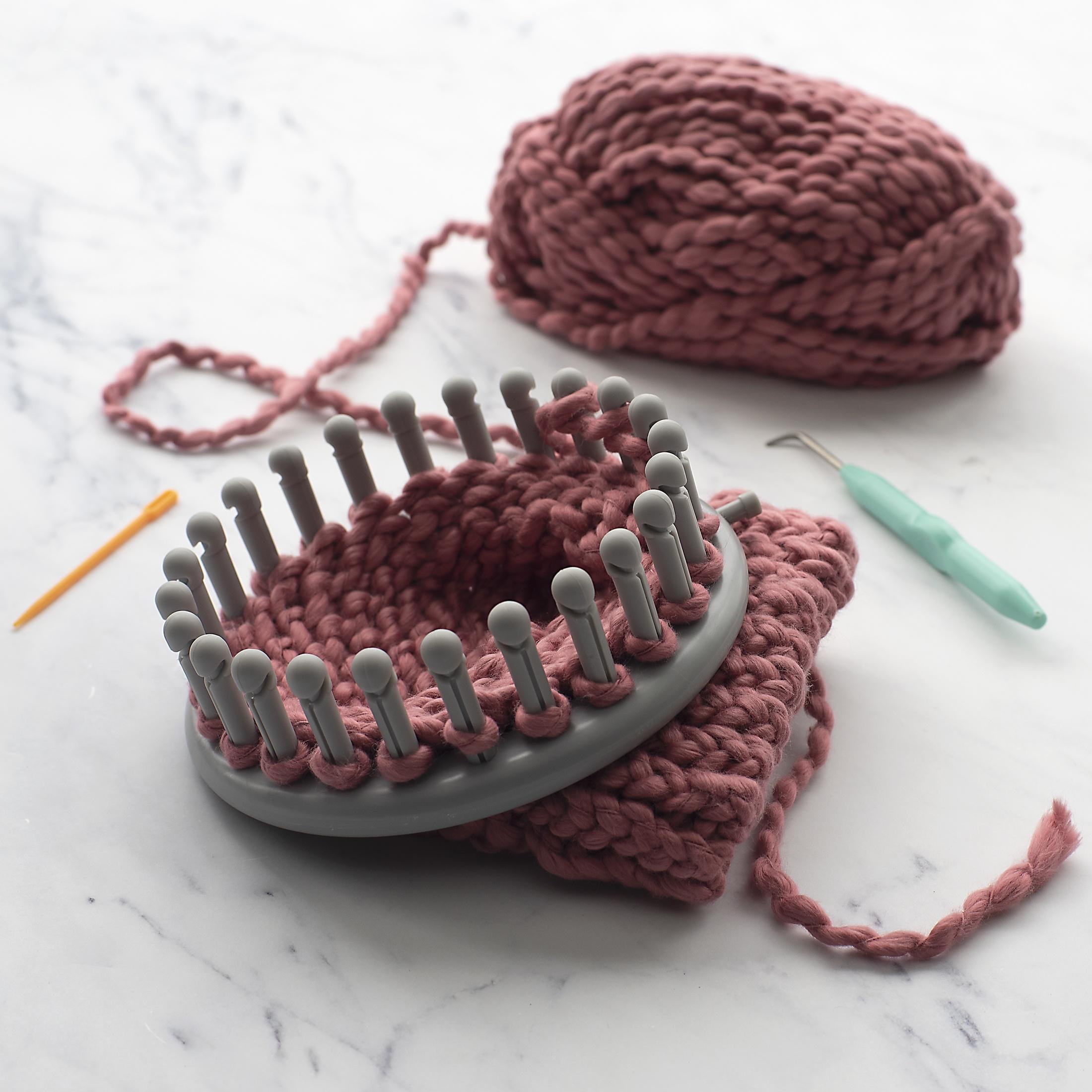 Simplicity Boye Small Round Loom Knitting Set (Grey, 3 Pieces, 5.5 in) 0f8a6