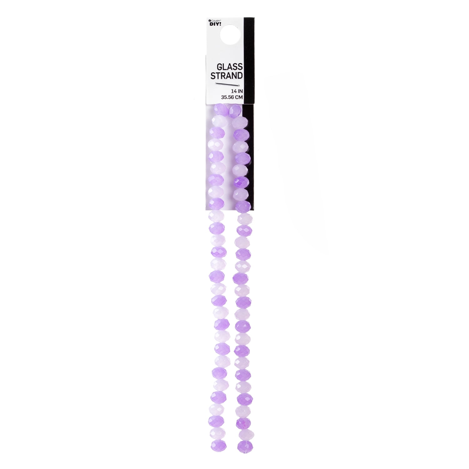 CousinDIY Glass Rondelle Beads for Jewelry Making (2-Tone Purple, 2-Pack, 14 in) lwffv