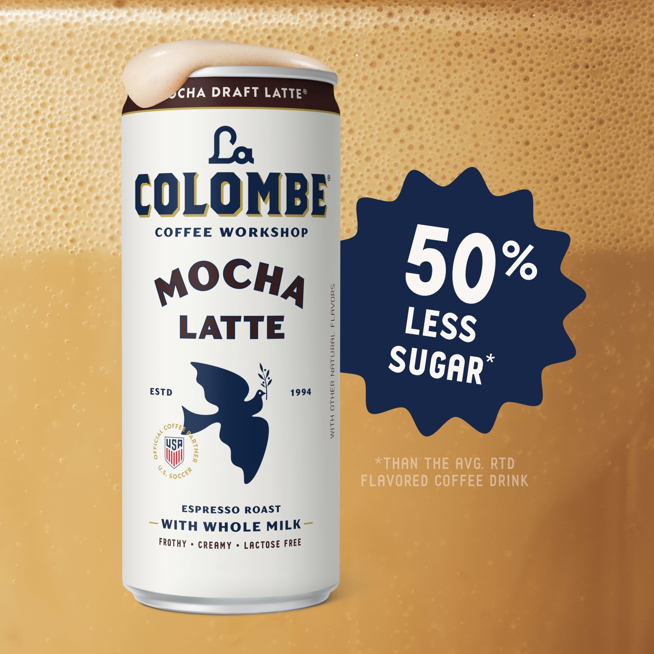 La Colombe Mocha Draft Latte Cold Brew Coffee (Mocha, 36 fl oz, 4 Pack) yiifk - Image 4