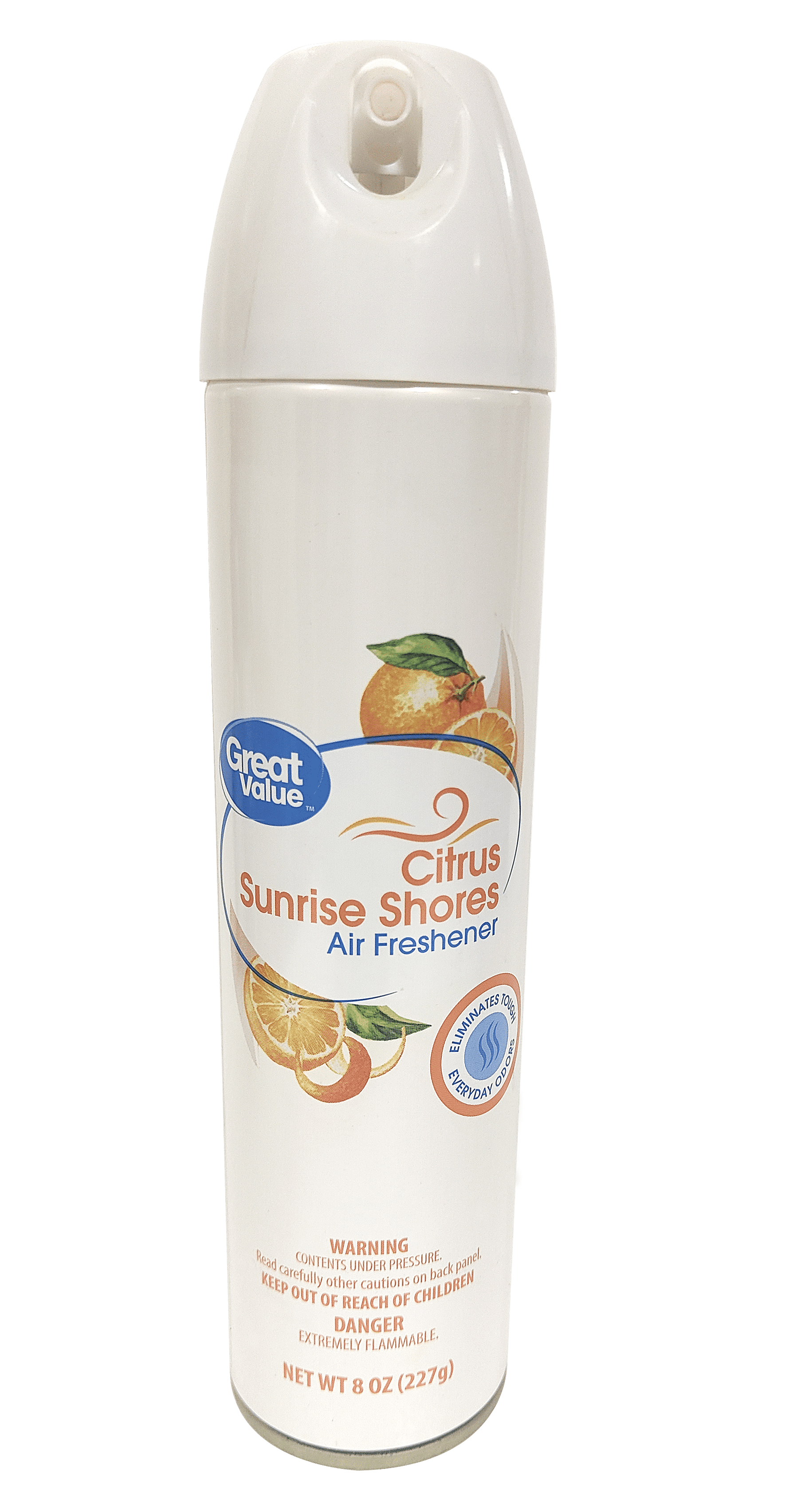Great Value Aerosol Air Freshener, Citrus Sunrise Shores, Odor Eliminating Room Spray (Citrus, 8 oz) aki9q