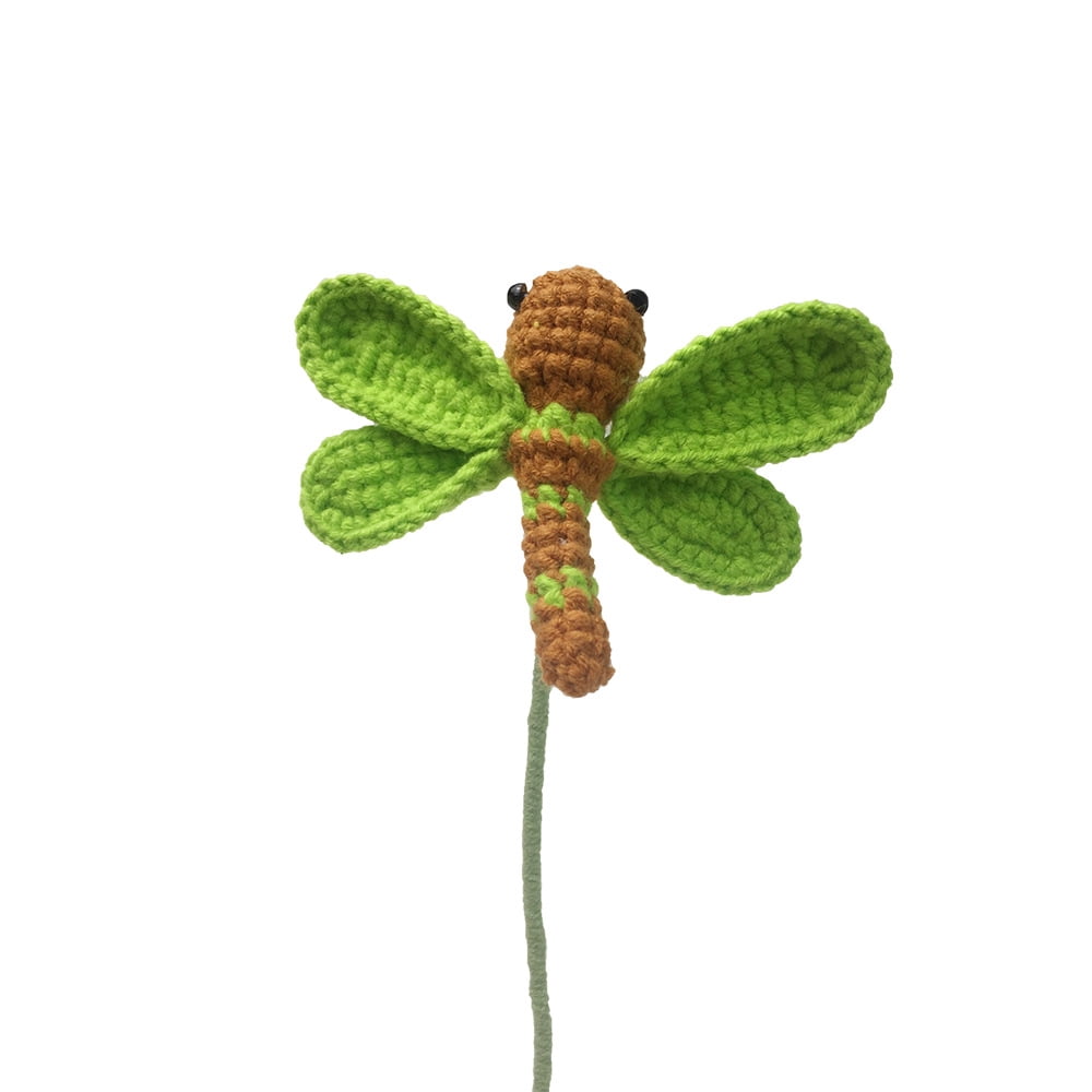 Generic Crochet Dragonfly Kit for Beginners with Video Tutorial and Knitting Tools (Beige, 1 Pack) abqwa
